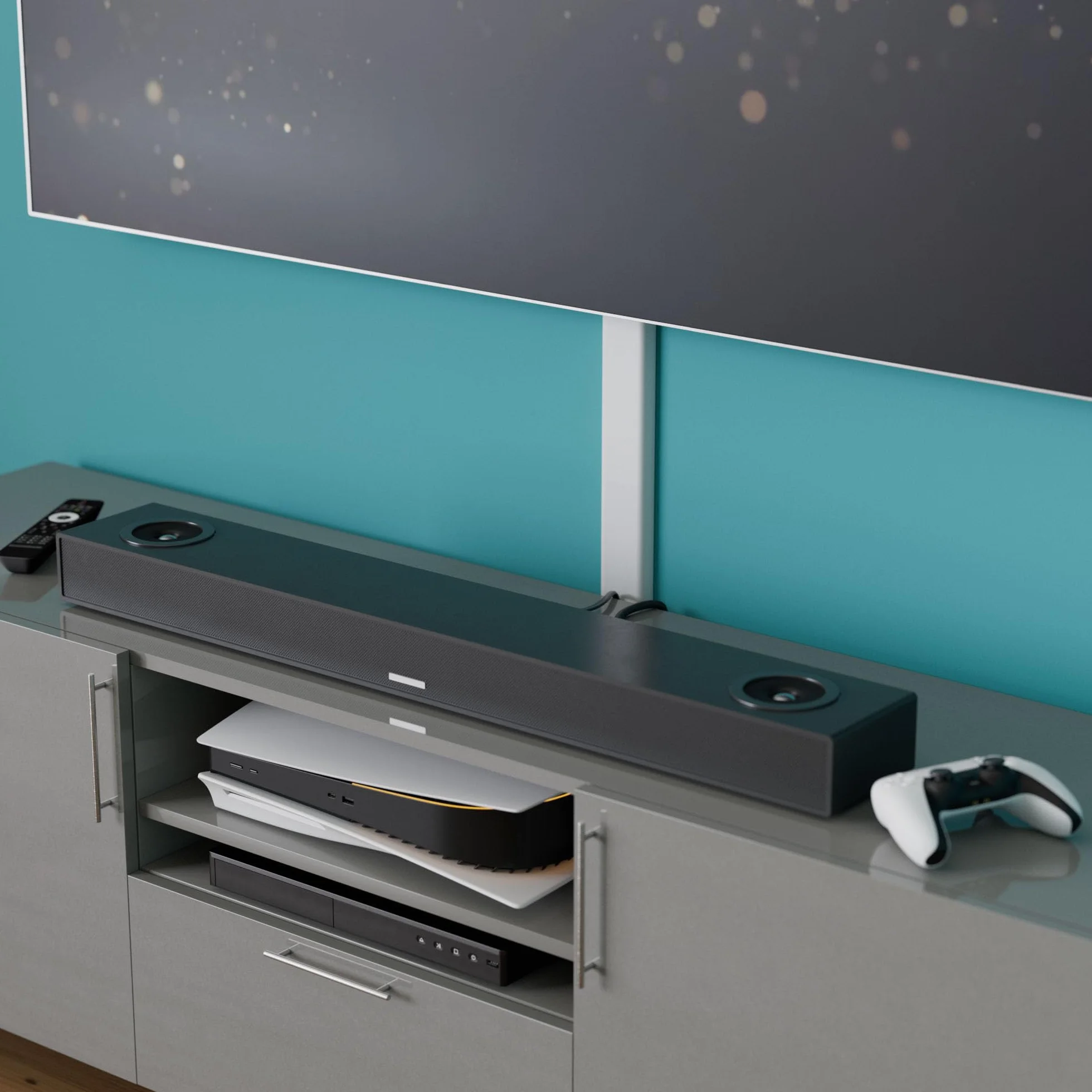 D-Line Copricavi TV, Nasconde Cavi a Parete, Coprifili Autoadesivo, Design Senza Giunzioni a Basso Profilo - 60mm (L) x 15mm (H) x 40cm Lunghezza - Bianco