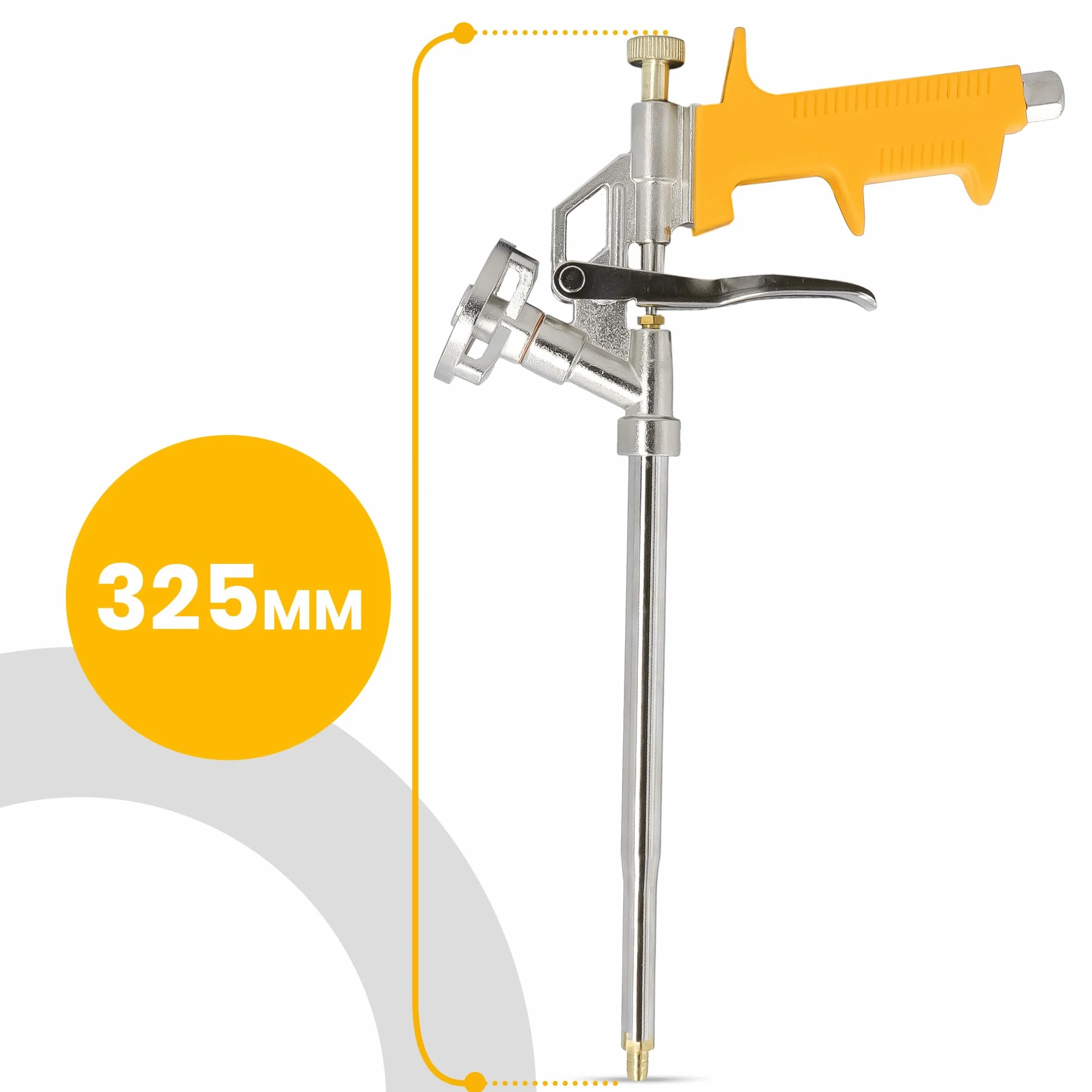 Pistola Schiuma Poliuretanica Strumento Professionale Applicazione Precisa Lavori Montaggio Costruzione Massimo Controllo Impugnatura Ergonomica