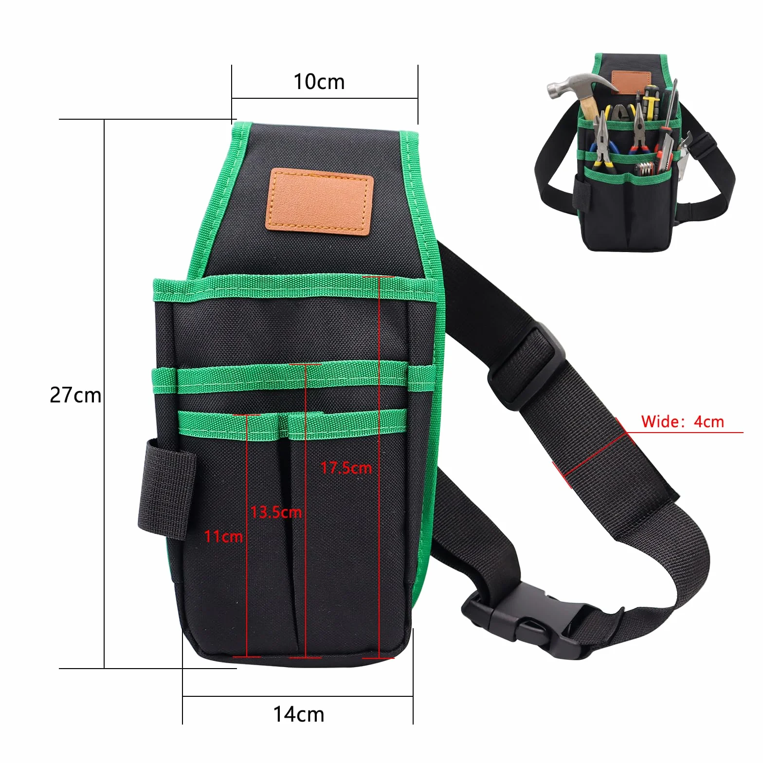 OMJMYY Marsupio Porta Attrezzi, Oxford Porta Attrezzi da Cintura, Borsa da Cintura per Attrezzi Cintura Porta Attrezzi con Cinture Regolabile per Elettricista Falegnami Giardinieri Tecnico Edilizia