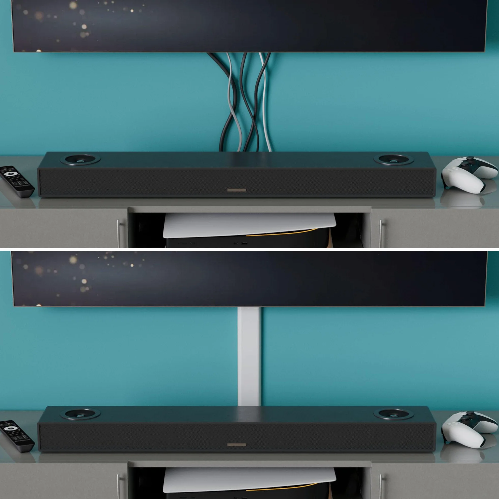 D-Line Copricavi TV, Nasconde Cavi a Parete, Coprifili Autoadesivo, Design Senza Giunzioni a Basso Profilo - 60mm (L) x 15mm (H) x 40cm Lunghezza - Bianco