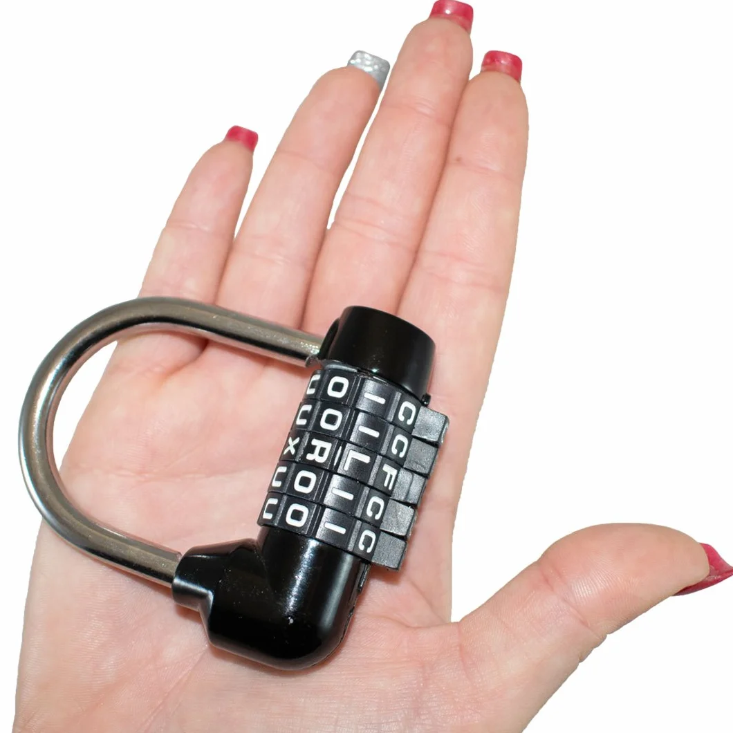 TRIXES Lucchetto Nero a Combinazione di 5 Lettere