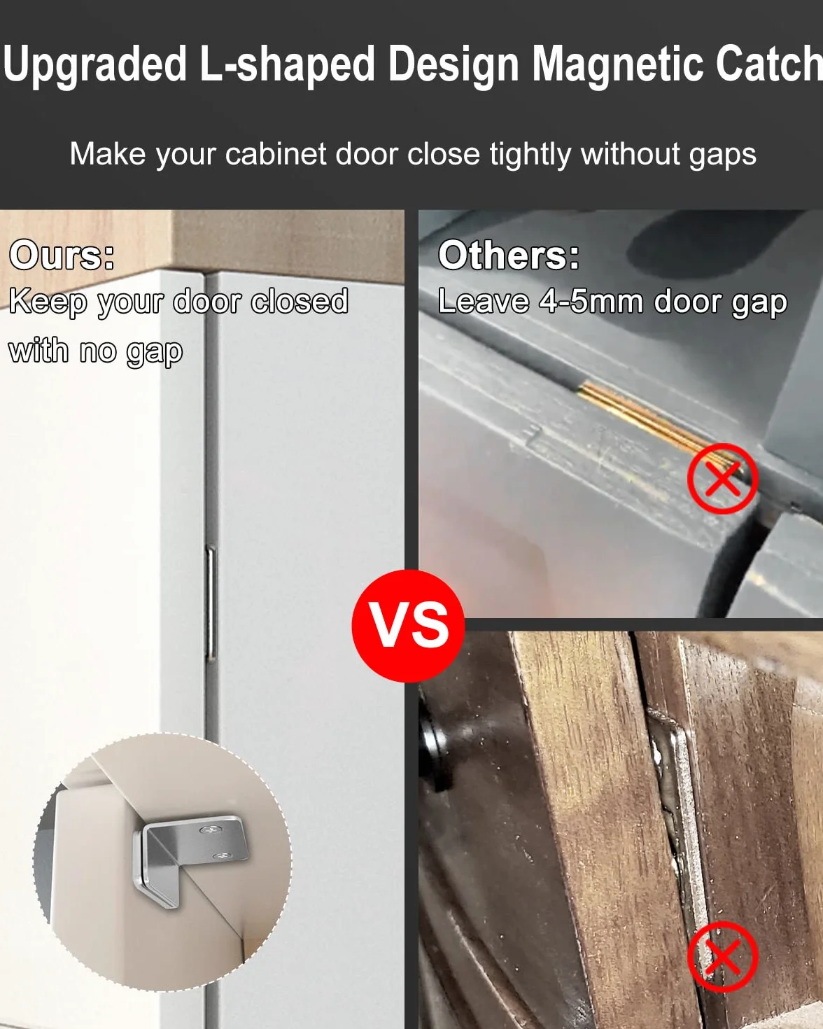 Jiayi Calamita Porta 2 Pezzi Adesivo Chiusura Magnetica Chiusura Porta Ultra Sottile Chiusure Magnetiche per Ante Mobili Magnete Chiusura Mobili per Cassetti Chiudiporta Calamita Chiusure Cucina