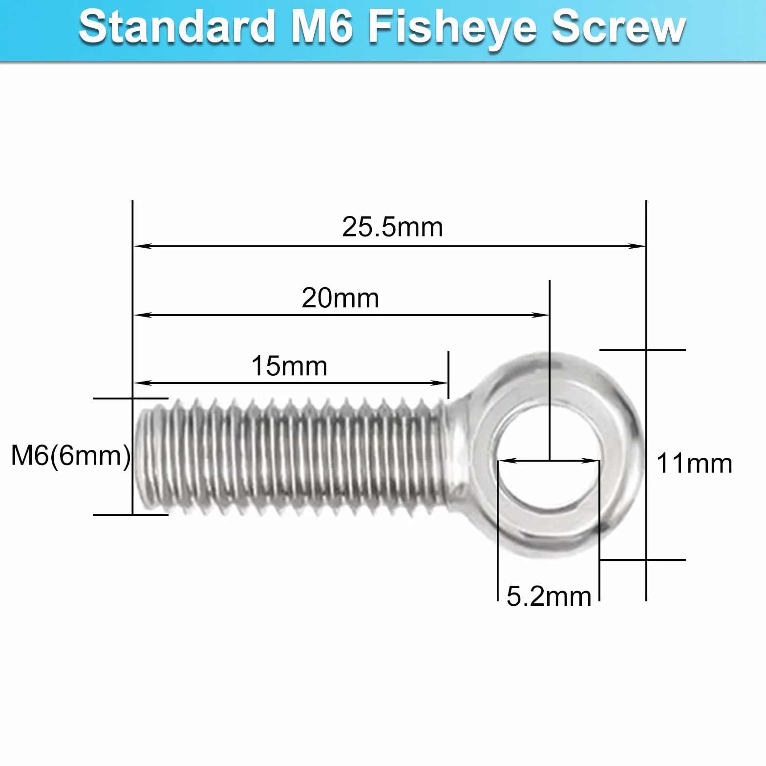 Lot di 20 bulloni rotanti M6 x 20 mm in acciaio inossidabile 304 per macchina a spalla, dado circolare per la produzione automobilistica