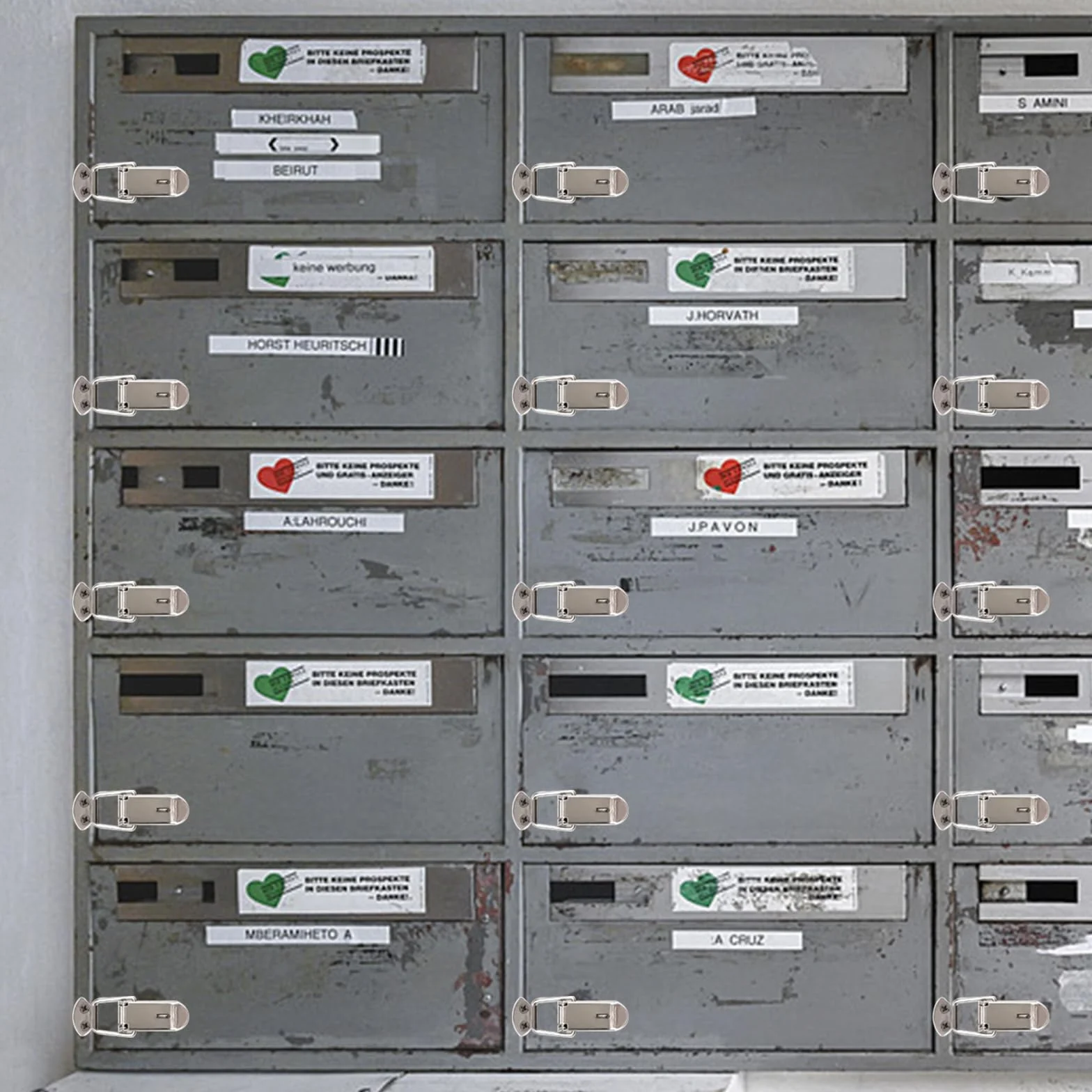5 Pezzi Chiusura a Leva, Acciaio Inossidabile Fermaglio Chiusure Leva Blocco, Chiusura in Acciaio Inox, Viti Incluse, per Cassette Degli Attrezzi, Armadietti