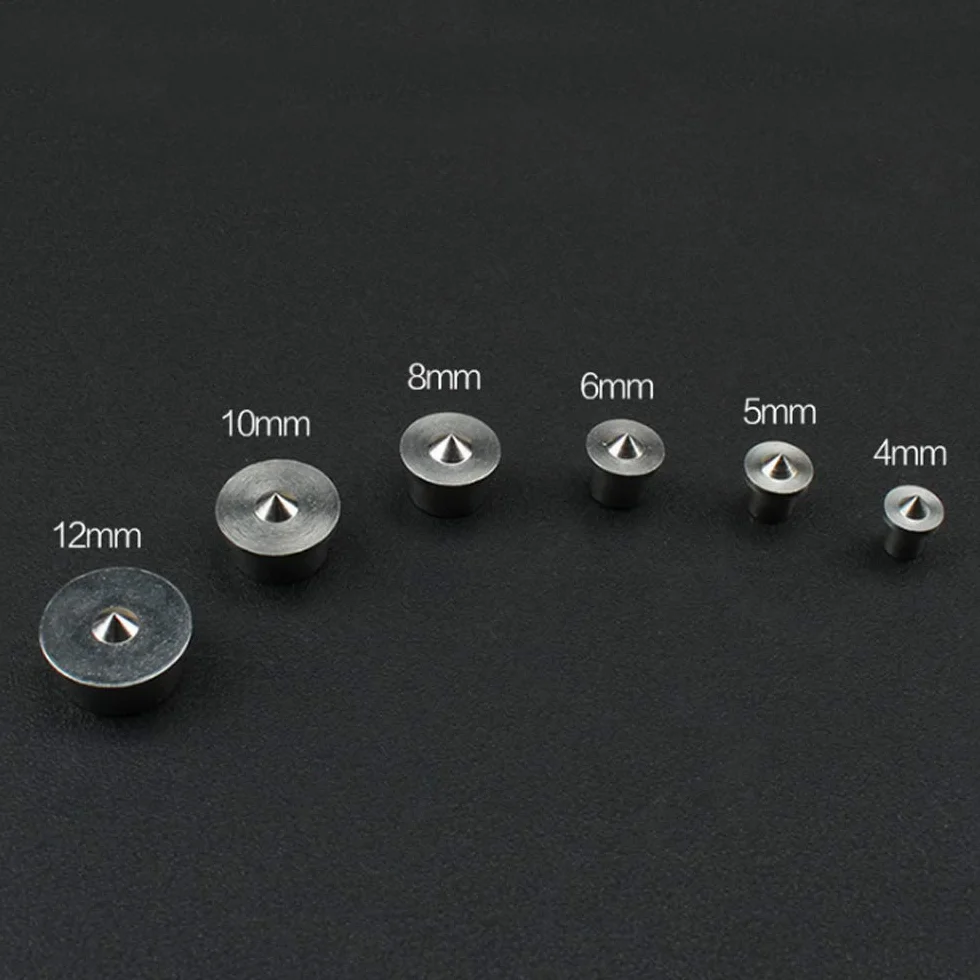 6Pcs Rotondo Legno Pin Locators 4-12mm Tassello Pin Centro Punto Set Lavorazione Del Legno Artigianato Morsetto Acciaio Strumenti