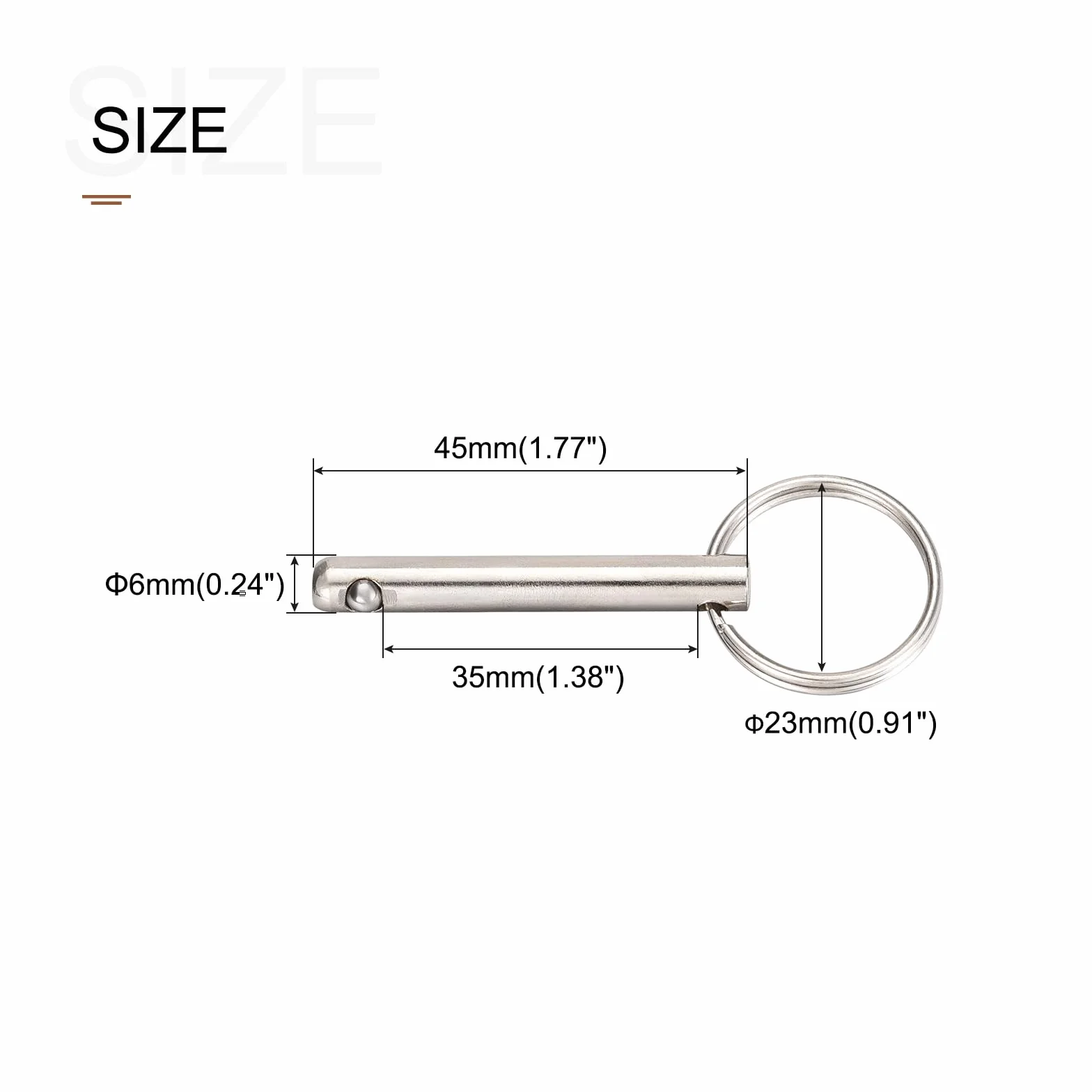 METALLIXITY Sgancio Rapido Perni (6mmx45mm) 2pz, Acciaio Carbonio Pull Perno - per Costruzioni Navali, Nave Allestimento, Barca Top
