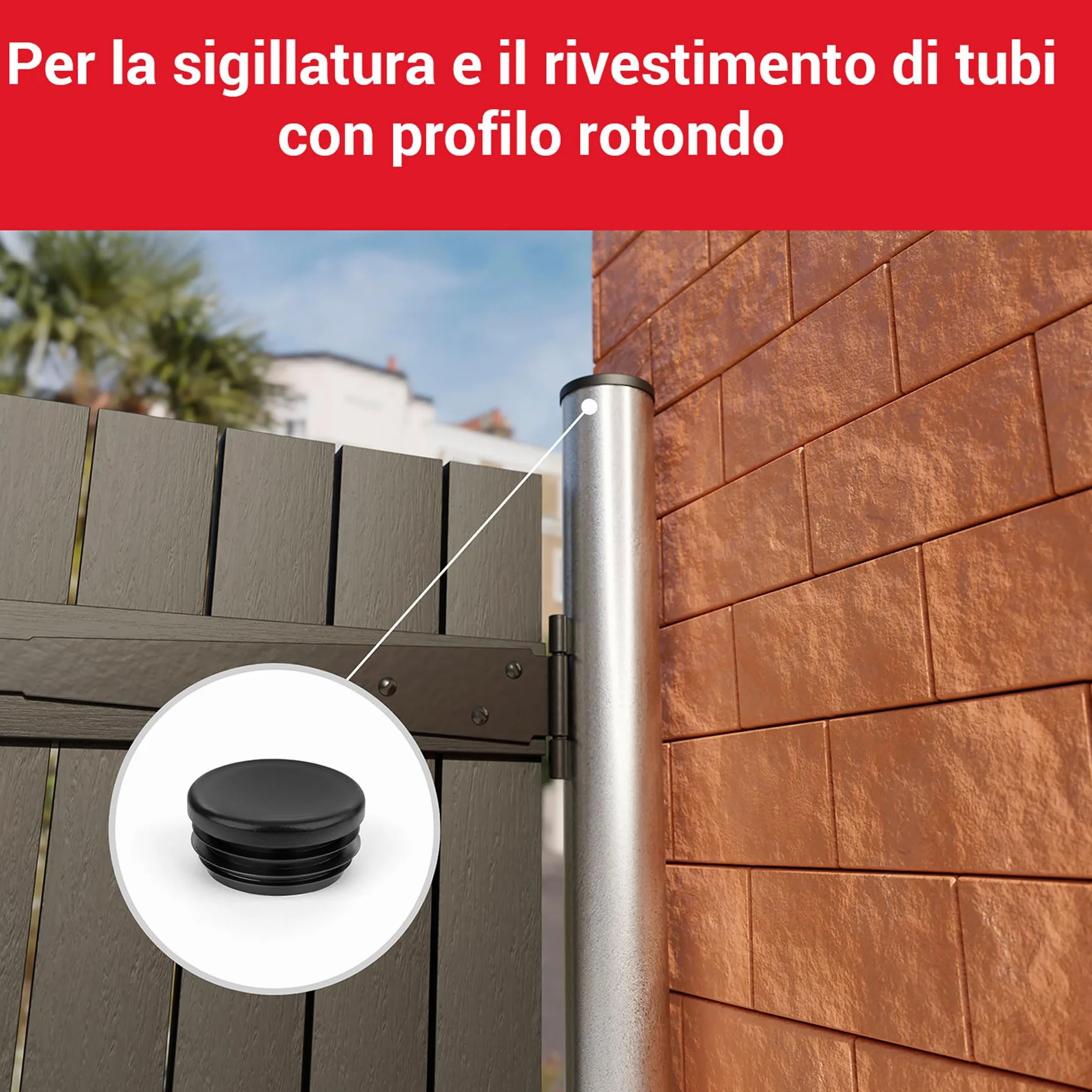 LouMaxx Tappi lamellari rotondi 50 mm – Copertura per tubo rotondo nero – Tappi per tubi in plastica robusta