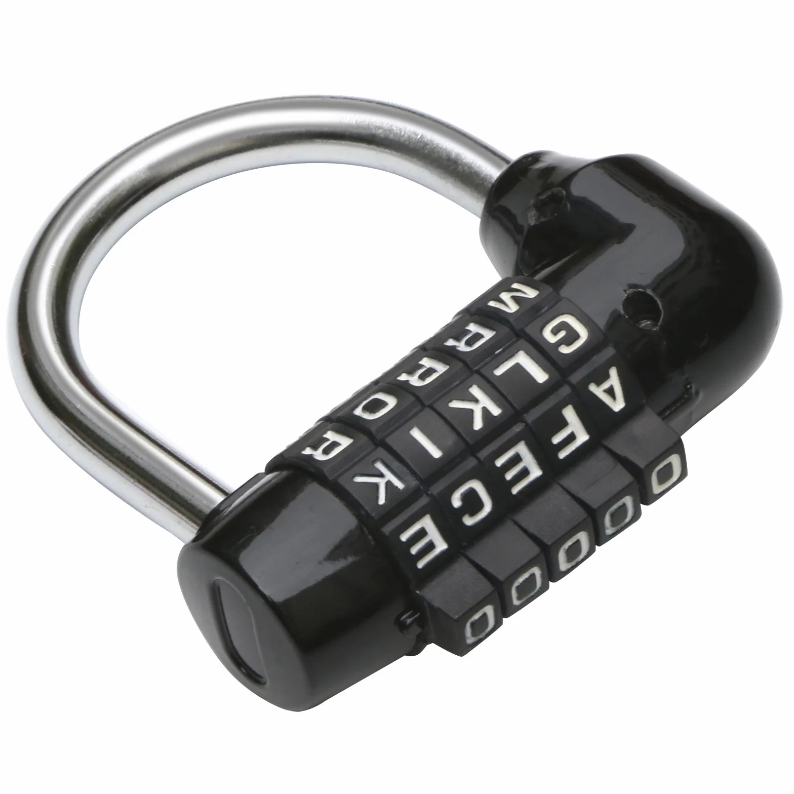 TRIXES Lucchetto Nero a Combinazione di 5 Lettere