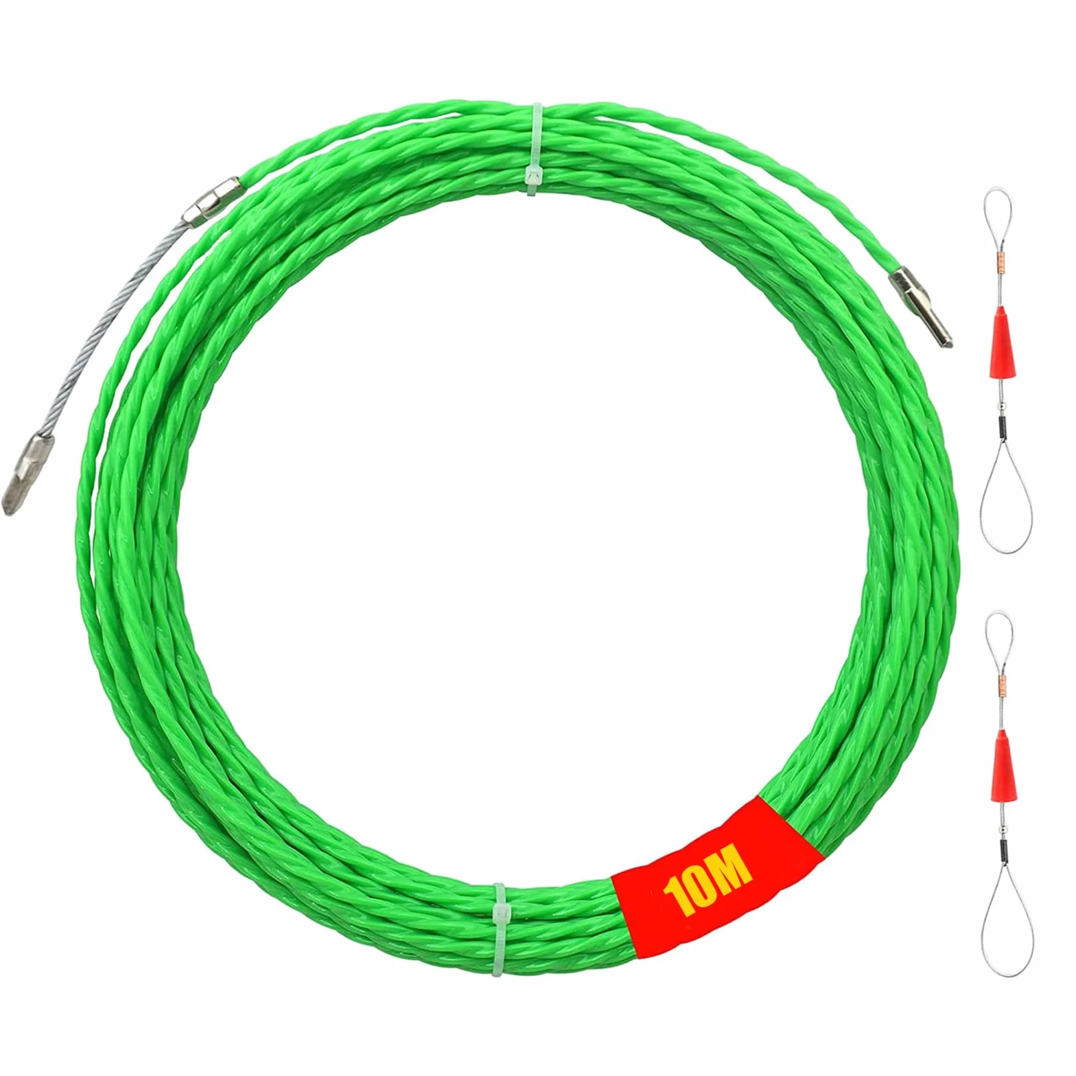 Sonda Elettricista, 10m Sonda Tiracavi, 4 mm Diametro Sonda Passacavi Professionale, Estrattore Cavi Per Cavi Elettricista, Sonda Tiracavi di Poliestere, per la Posa di Cavi di Condotti Vuoti