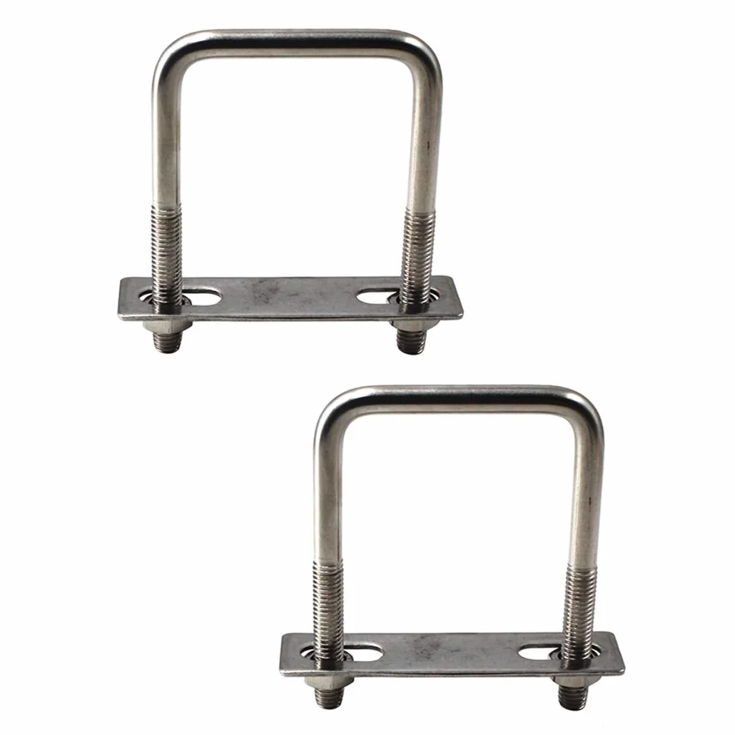 Cavallotto a U quadrato in acciaio inossidabile 304 M8 x 40 mm x 65 mm confezione da 2