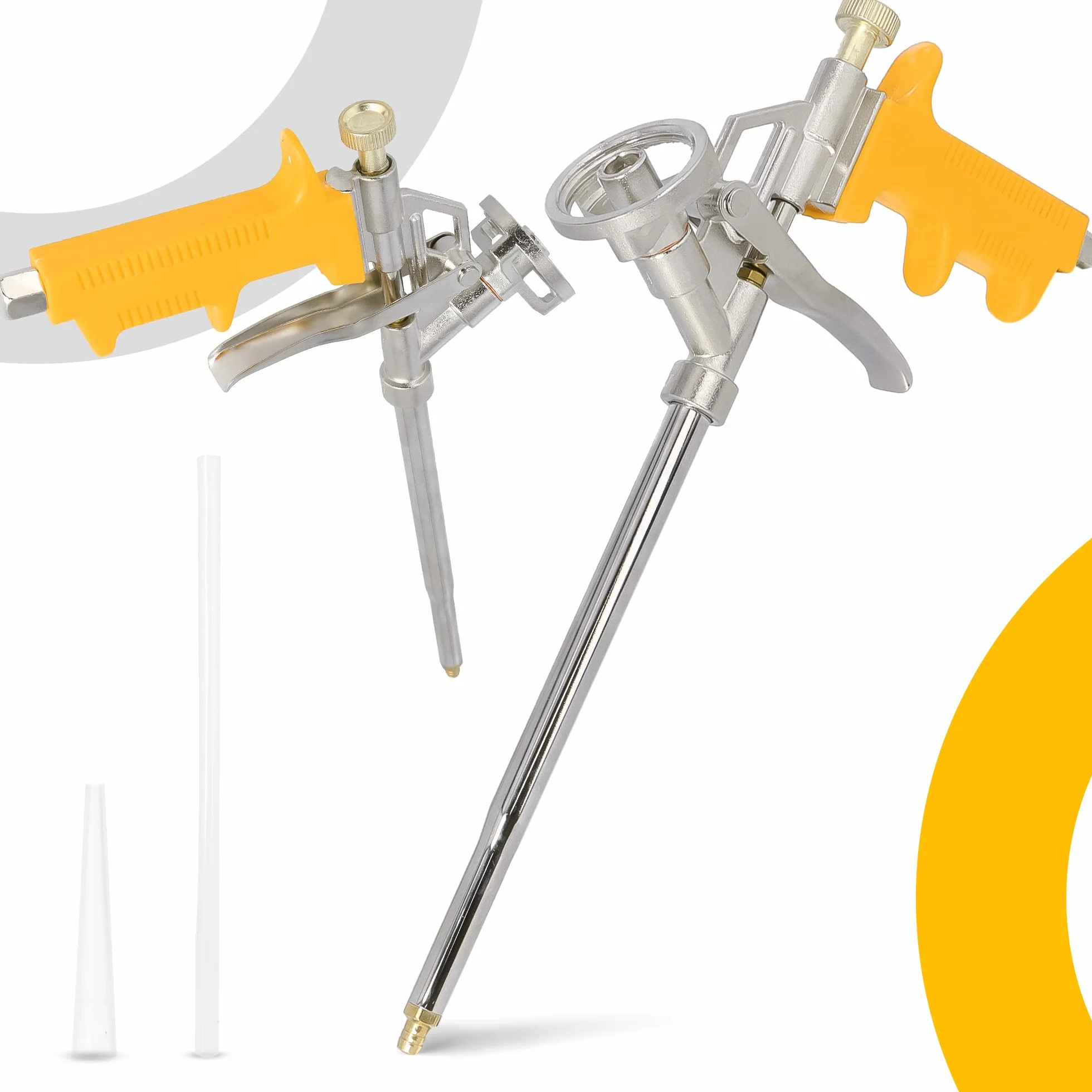 Pistola Schiuma Poliuretanica Strumento Professionale Applicazione Precisa Lavori Montaggio Costruzione Massimo Controllo Impugnatura Ergonomica