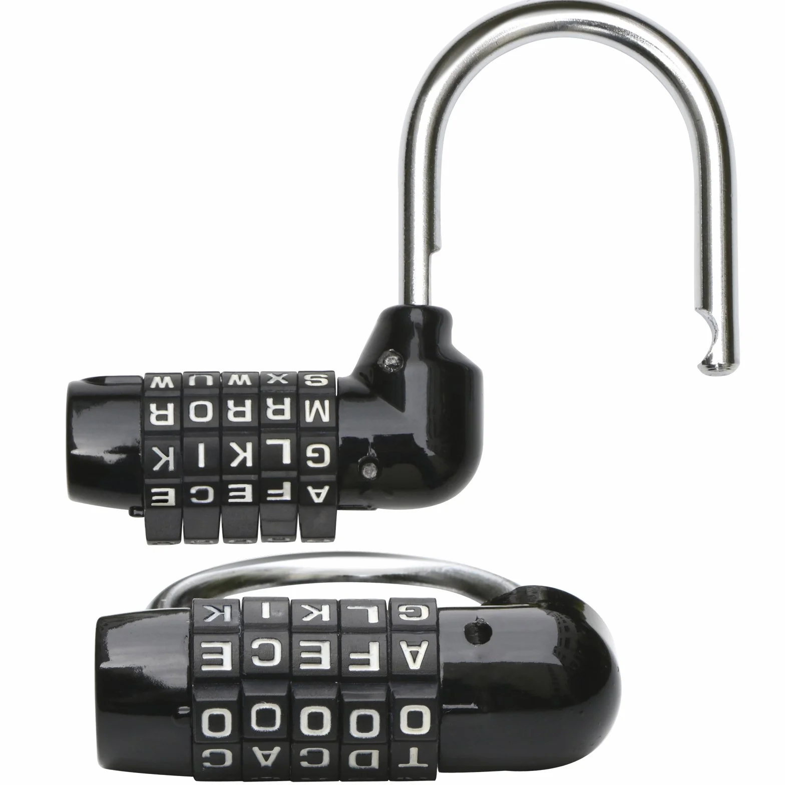 TRIXES Lucchetto Nero a Combinazione di 5 Lettere