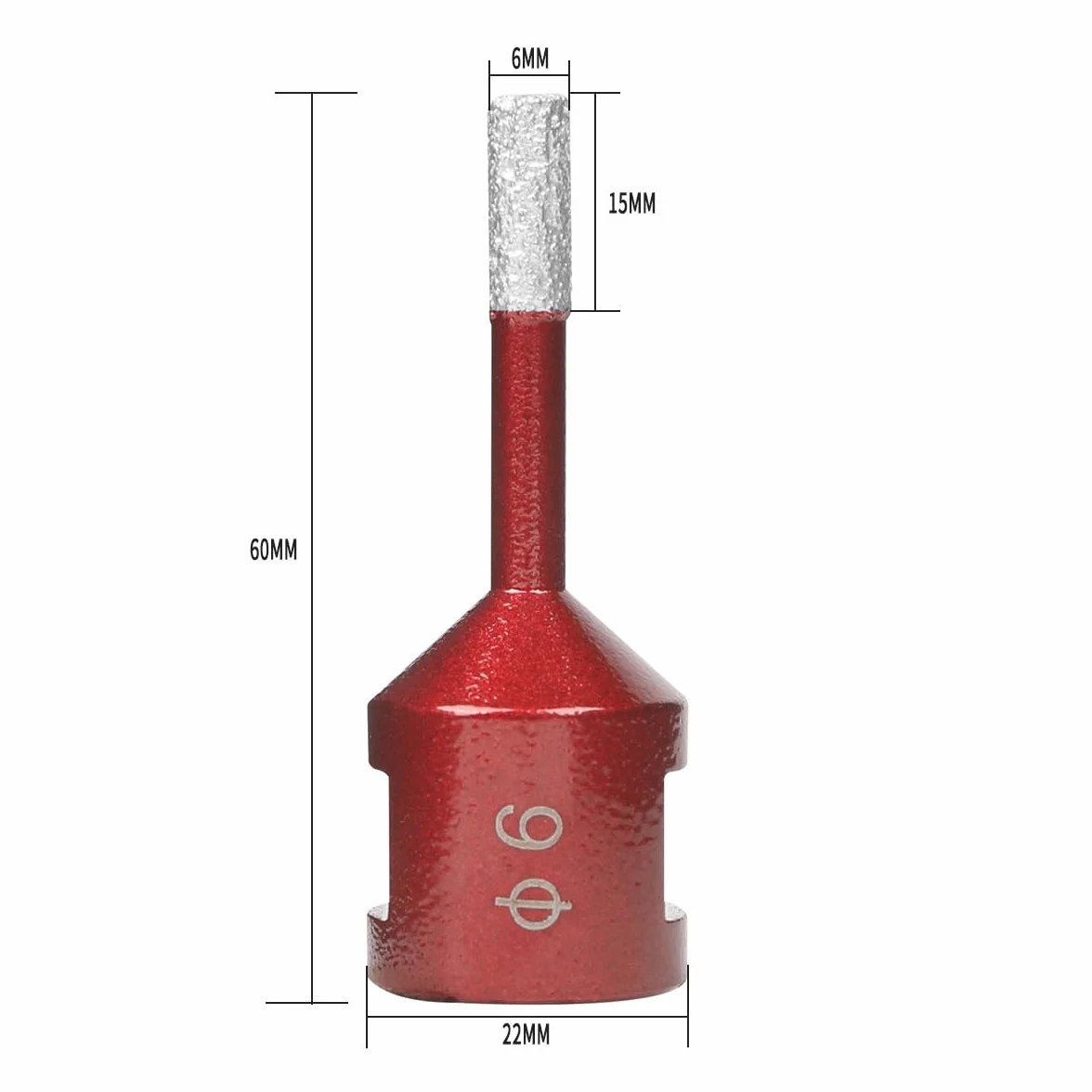 SUQIN 6mm Punta Per Trapano Diamantata con M14 Filetto Vacuum Brasato Fresa Diamantata Per Piastrelle Porcellana Ceramica Granito