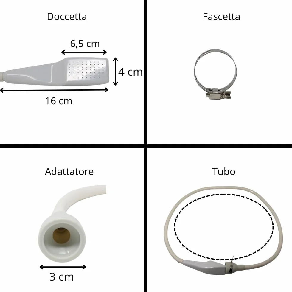 Altéax Doccino per Lavandino per Rubinetti Rotondi con Attacco Universale - La nostra Doccia Portatile è Adatta per Lavare Capelli, Animali Domestici e Bambini - Doccetta per Lavandino Cucina
