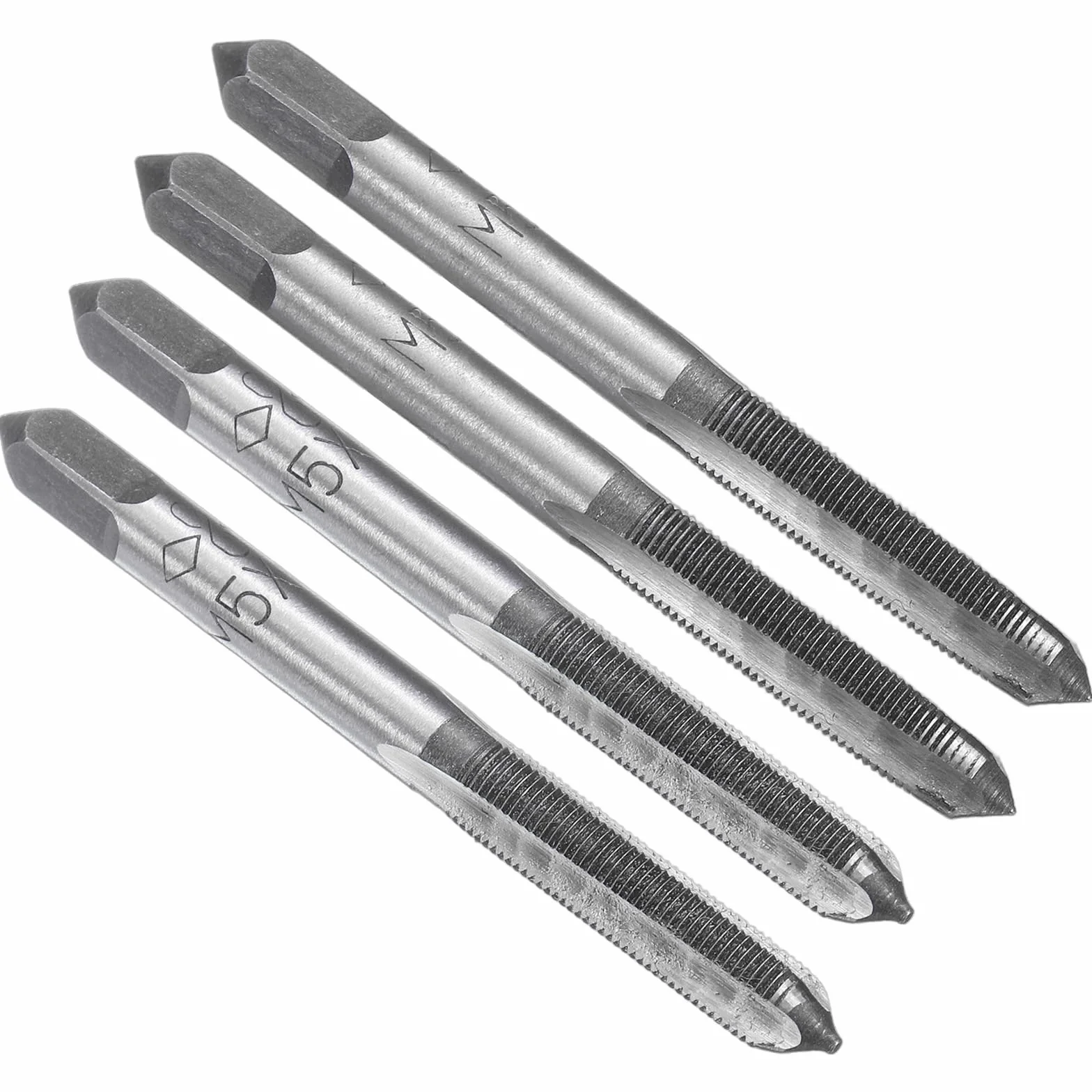 QUARKZMAN 2 Set Metric Hand Taps, M5 x 0.5 H2 Thread Taper + Bottom Tap, 9CrSi Alloy Tool Steel Screw Threading Milling Tapping Tool Kit
