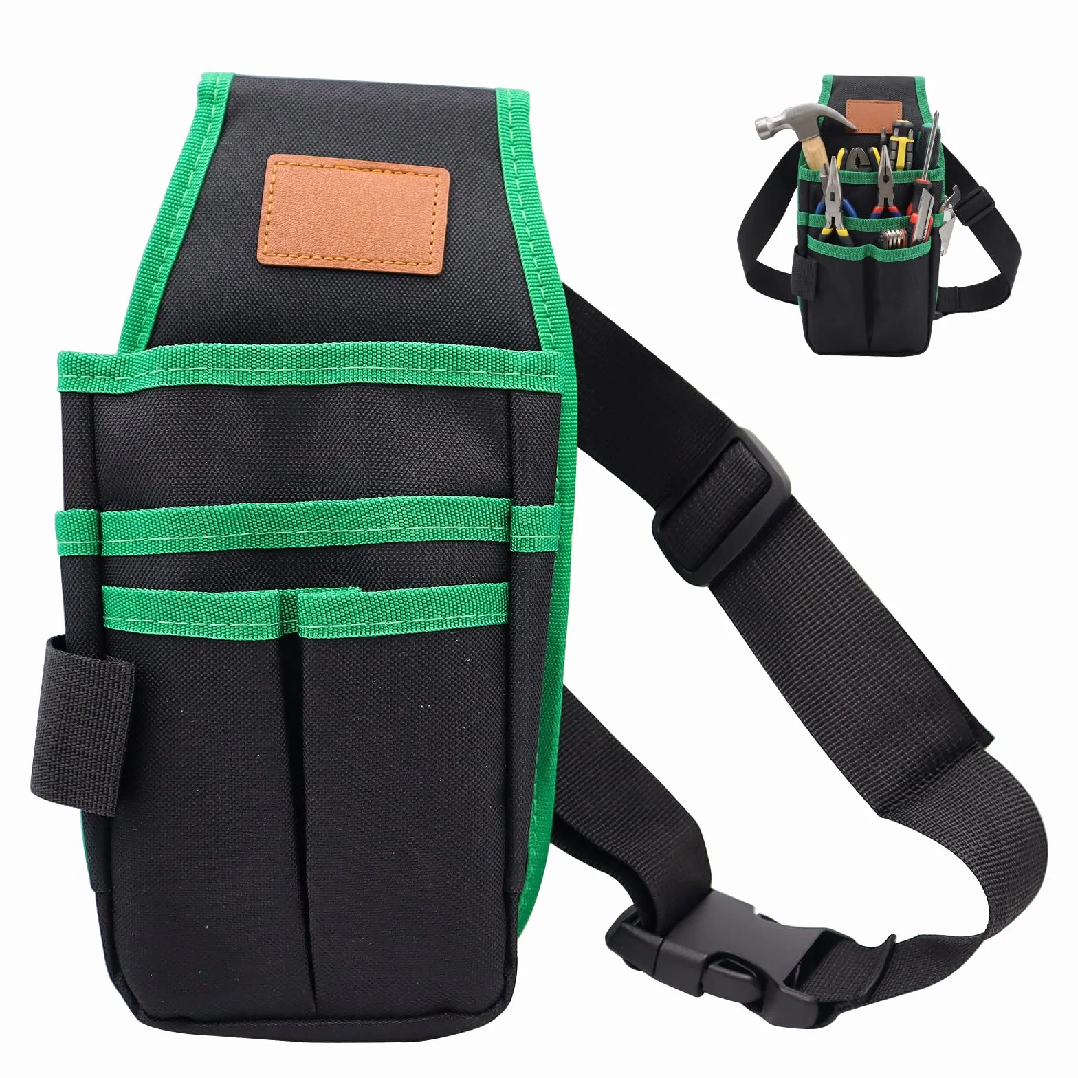 OMJMYY Marsupio Porta Attrezzi, Oxford Porta Attrezzi da Cintura, Borsa da Cintura per Attrezzi Cintura Porta Attrezzi con Cinture Regolabile per Elettricista Falegnami Giardinieri Tecnico Edilizia
