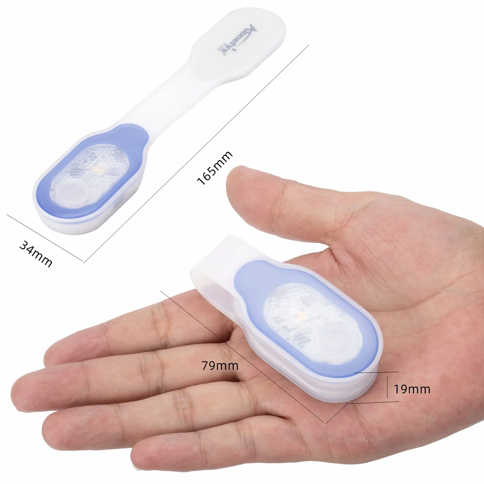 Alonefire PL500 Luce Notturna per Infermieri Torcia Clip Ricaricabile USB Magnetica 3 Modalità per Infermiere del Turno di Notte, Camicia con Luce Portachiavi, Batteria Incorporata (Blu, Luce Bianca)