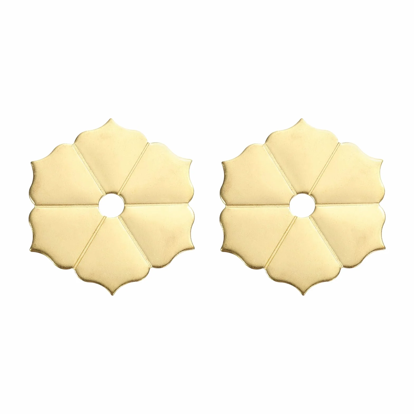 QUARKZMAN 2Pcs Placca Posteriore Pomello Armadio, 1.77 Pollici Forma Esagonale Fiore Placca Posteriore Ottone Rondelle Decorazione Classica Mobili Guarnizione Per Cassetti Armadi Ante
