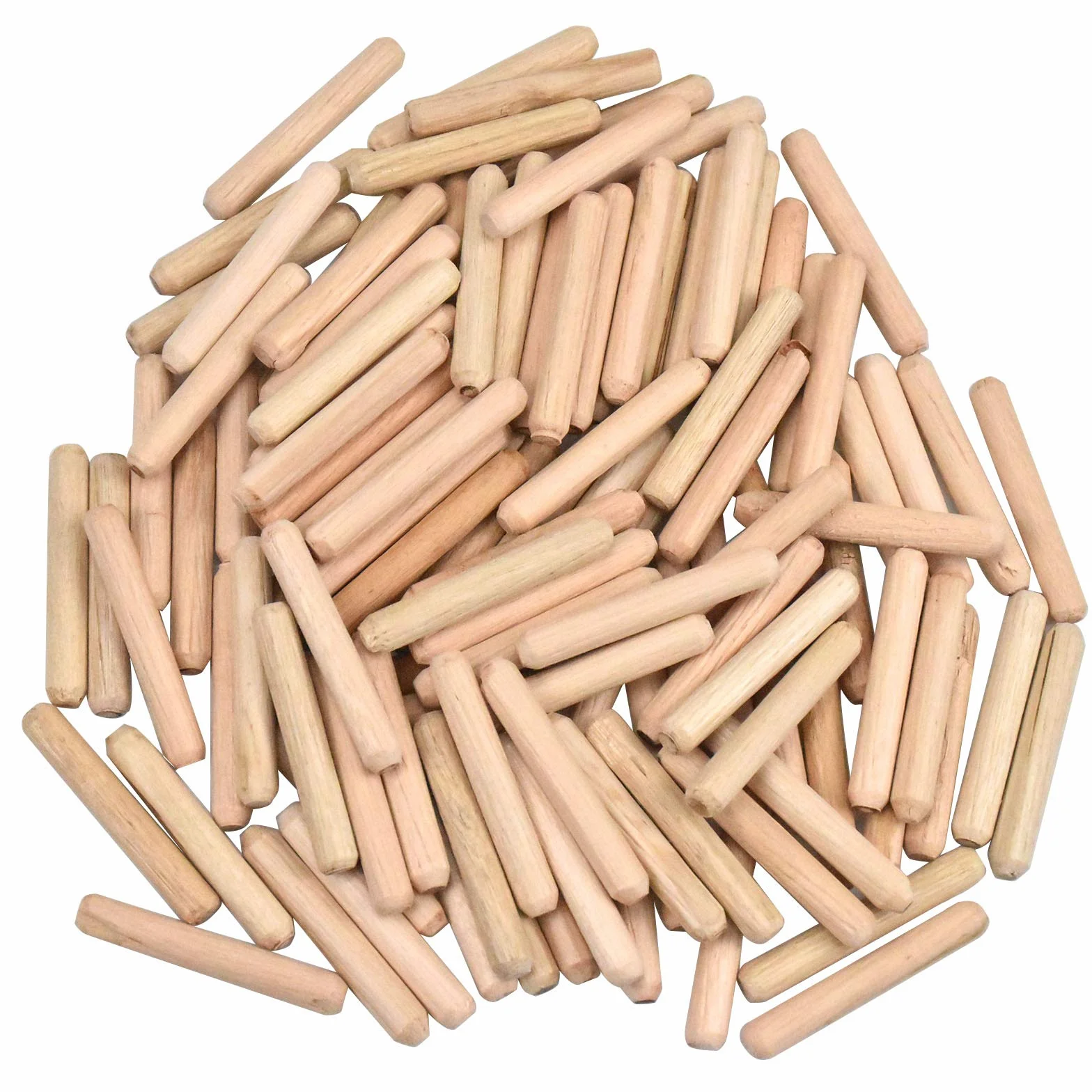 100PCS Tasselli in Legno Scanalati 6mm x 40mm - Spinette per Mobili, Porte e Progetti Artistici