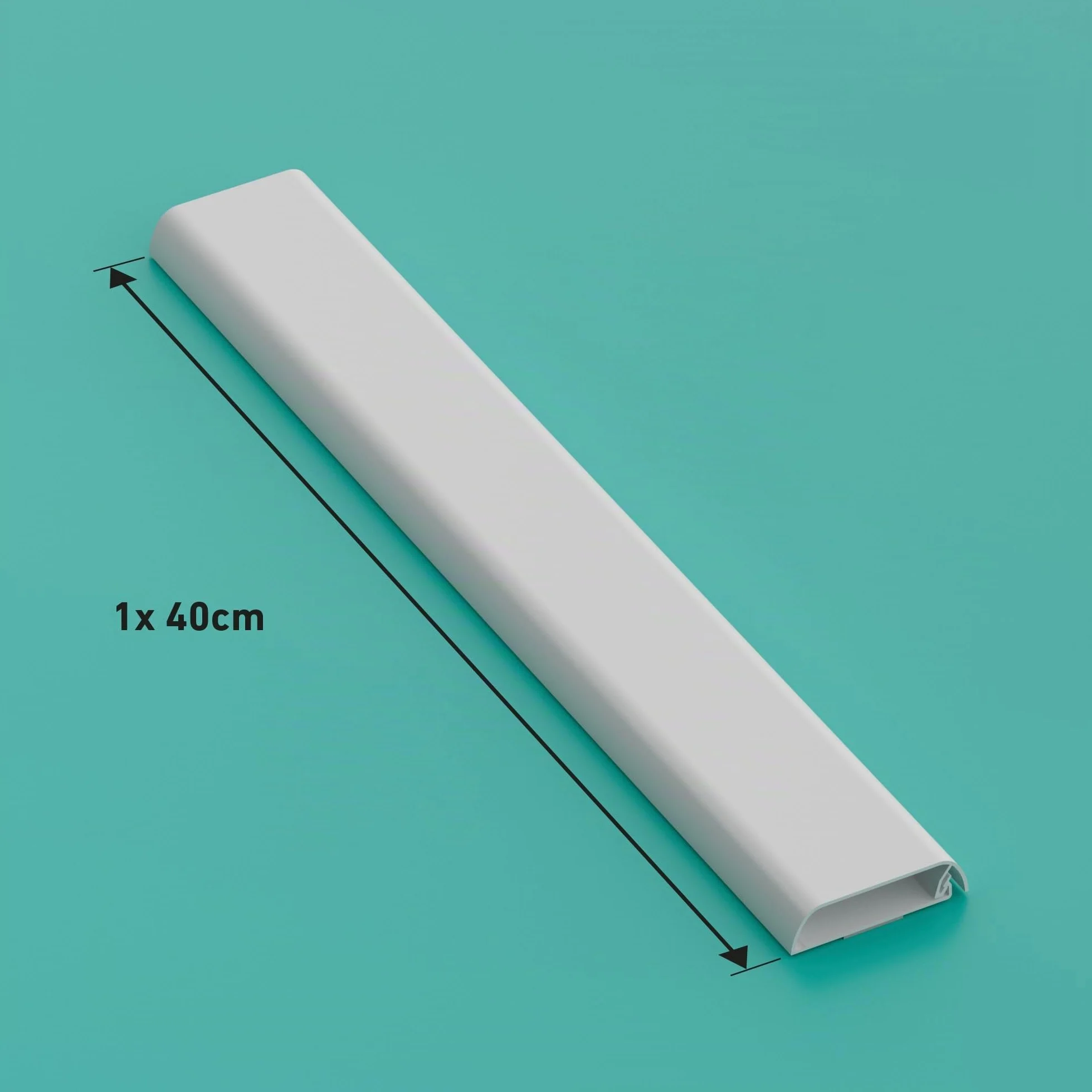 D-Line Copricavi TV, Nasconde Cavi a Parete, Coprifili Autoadesivo, Design Senza Giunzioni a Basso Profilo - 60mm (L) x 15mm (H) x 40cm Lunghezza - Bianco