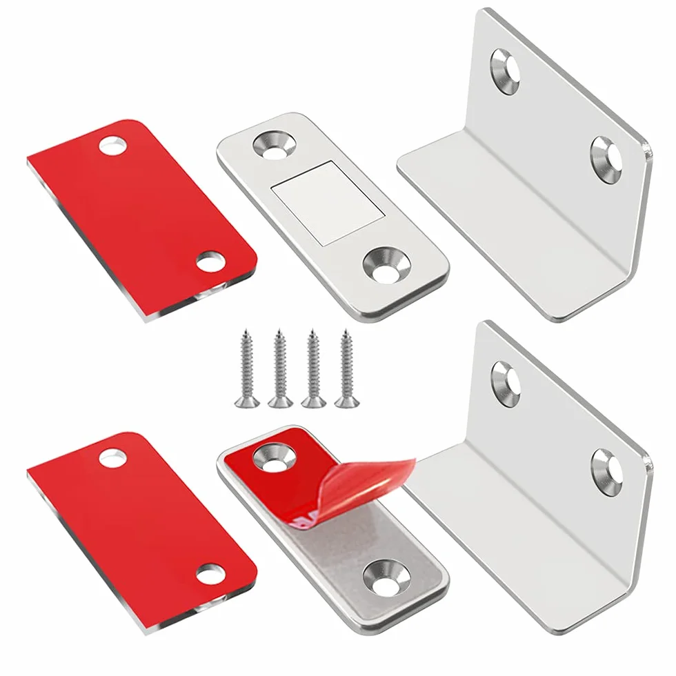 Jiayi Calamita Porta 2 Pezzi Adesivo Chiusura Magnetica Chiusura Porta Ultra Sottile Chiusure Magnetiche per Ante Mobili Magnete Chiusura Mobili per Cassetti Chiudiporta Calamita Chiusure Cucina