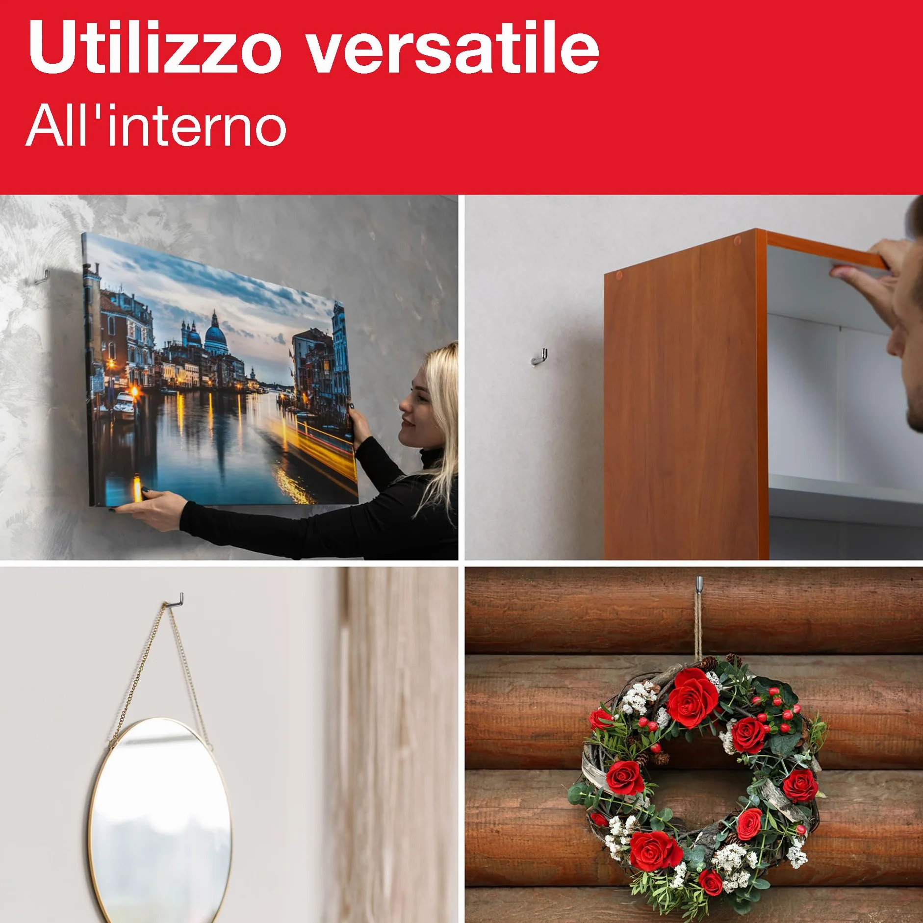 LouMaxx Gancio a vite dritto con fessura 5,8 x 60 mm – 25 pezzi viti a gancio, gancio a vite in acciaio zincato, portata 50 kg, antiruggine per esterni, montaggio affidabile in legno, cemento