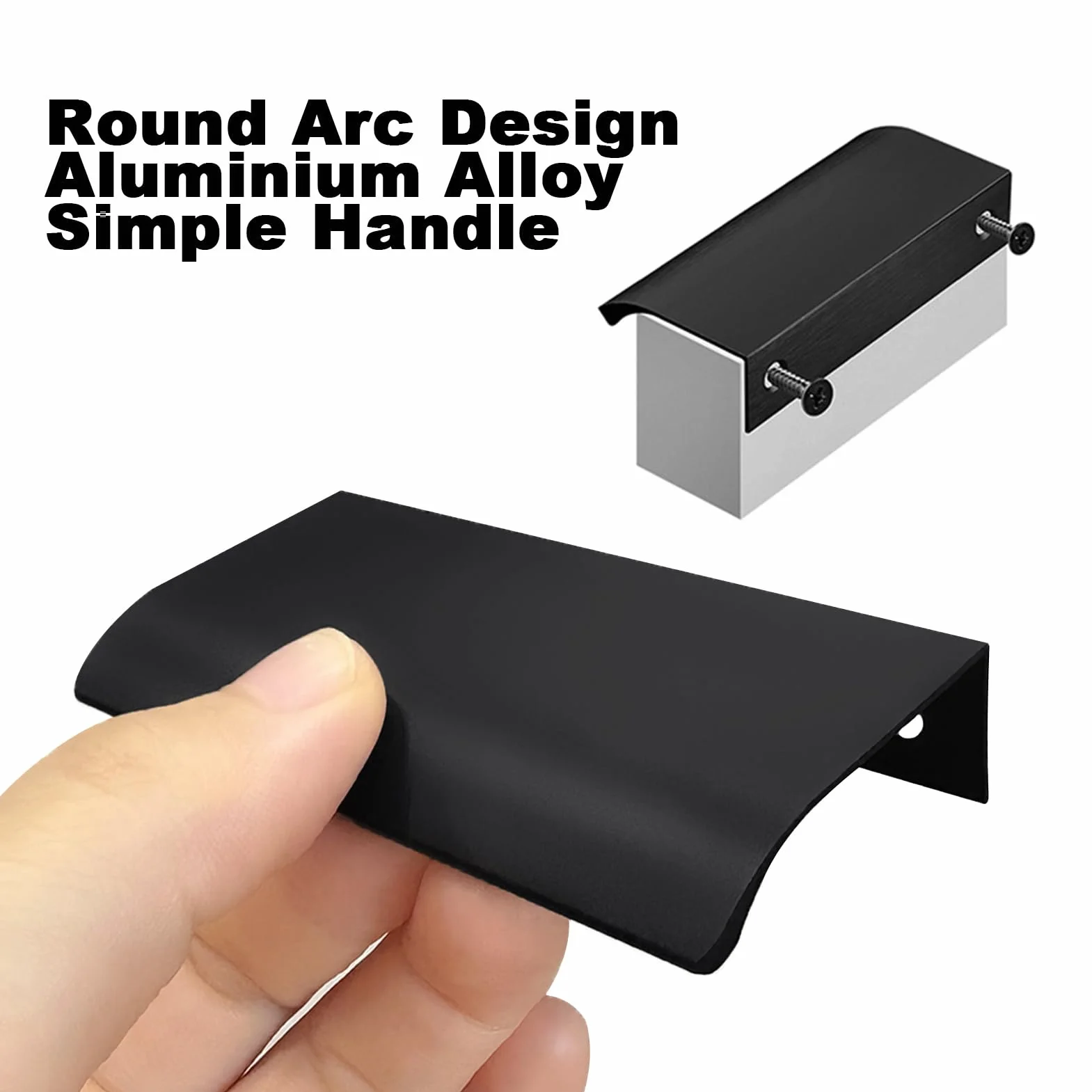 6 Pezzi Maniglie per Mobili 80 mm,per Mobili Moderni con 12 Viti Cassetti Maniglia per Mobili,Armadio Nascoste Maniglie da Incasso Cucina per Casa,Cassetti,Armadi-Bianco