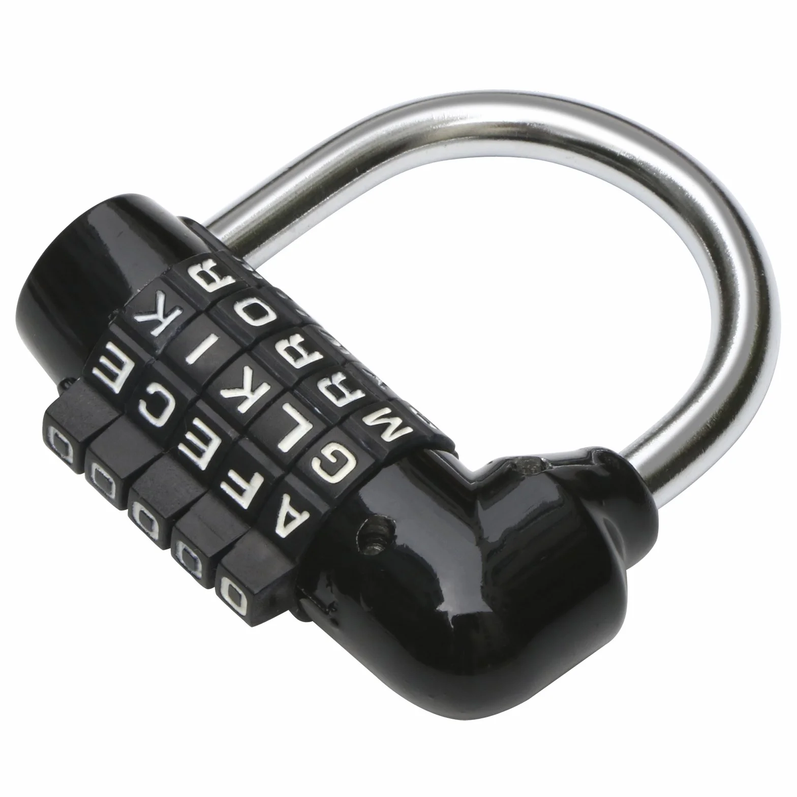 TRIXES Lucchetto Nero a Combinazione di 5 Lettere