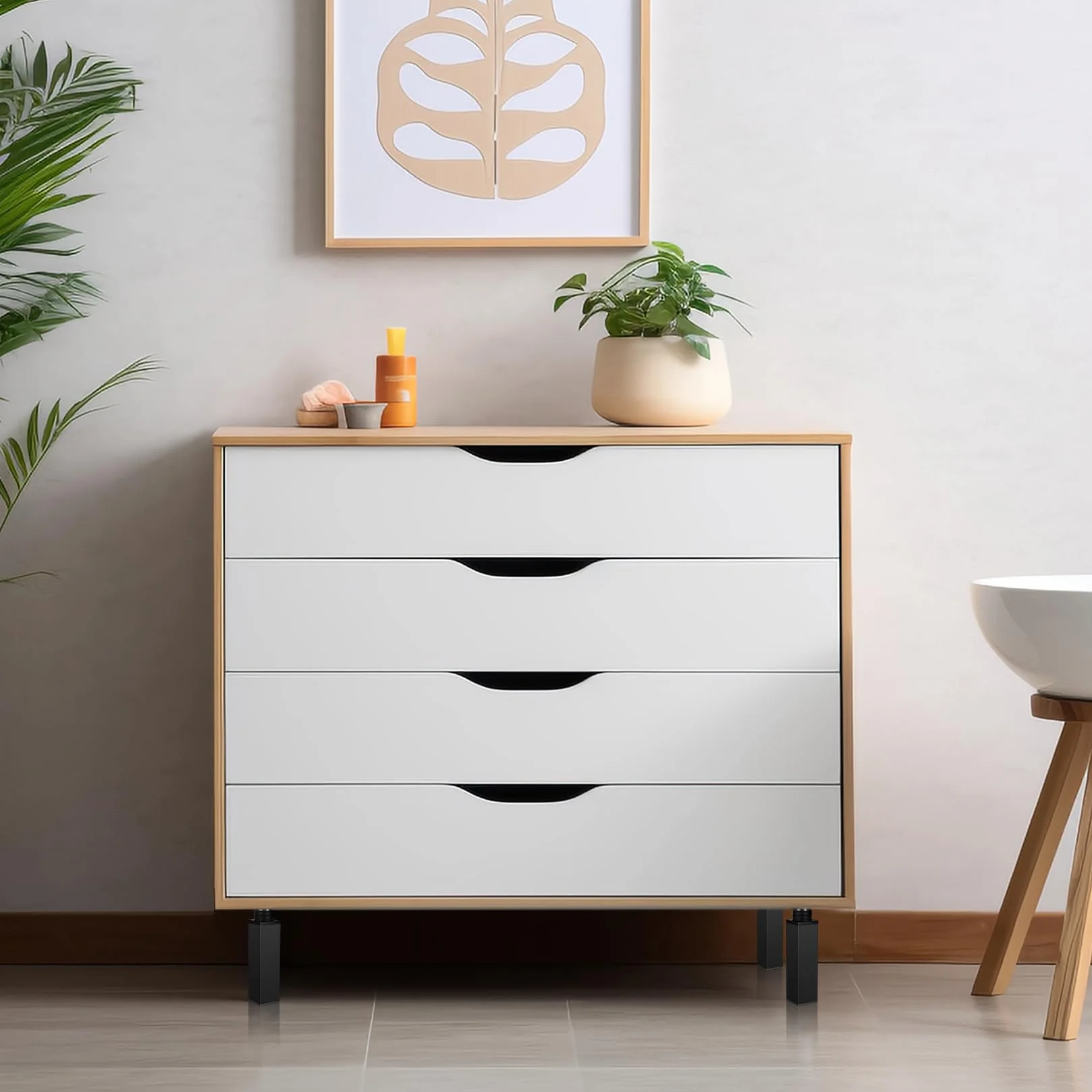 Gambe per Mobili Regolabili in Altezza 4 Pezzi 15 cm Nero
