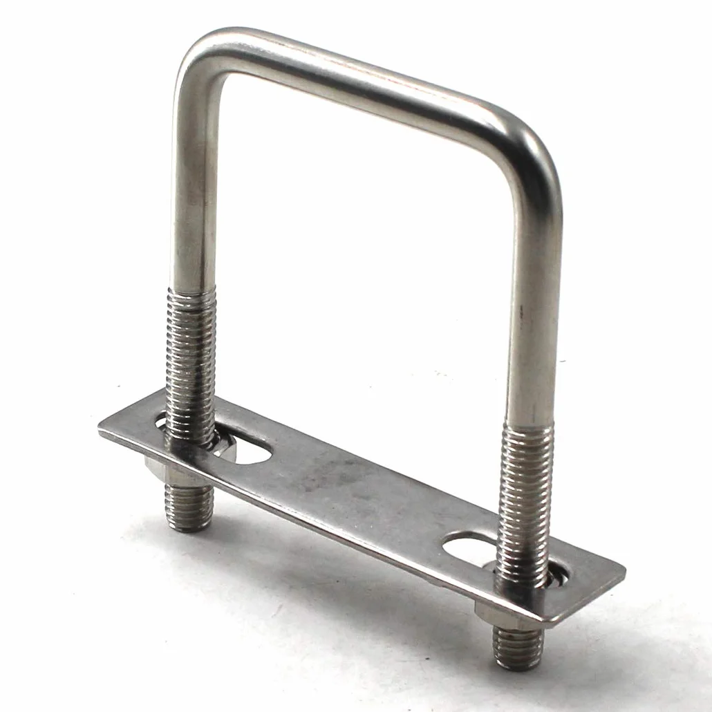 Cavallotto a U quadrato in acciaio inossidabile 304 M6 30x70 mm confezione da 4