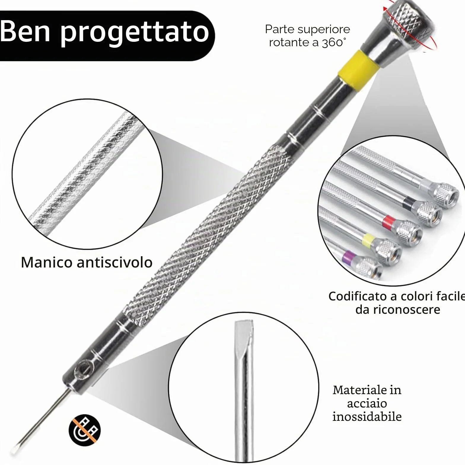 Set di cacciaviti per orologiaio, 10 unità, riparazione di orologi, cacciaviti di precisione
