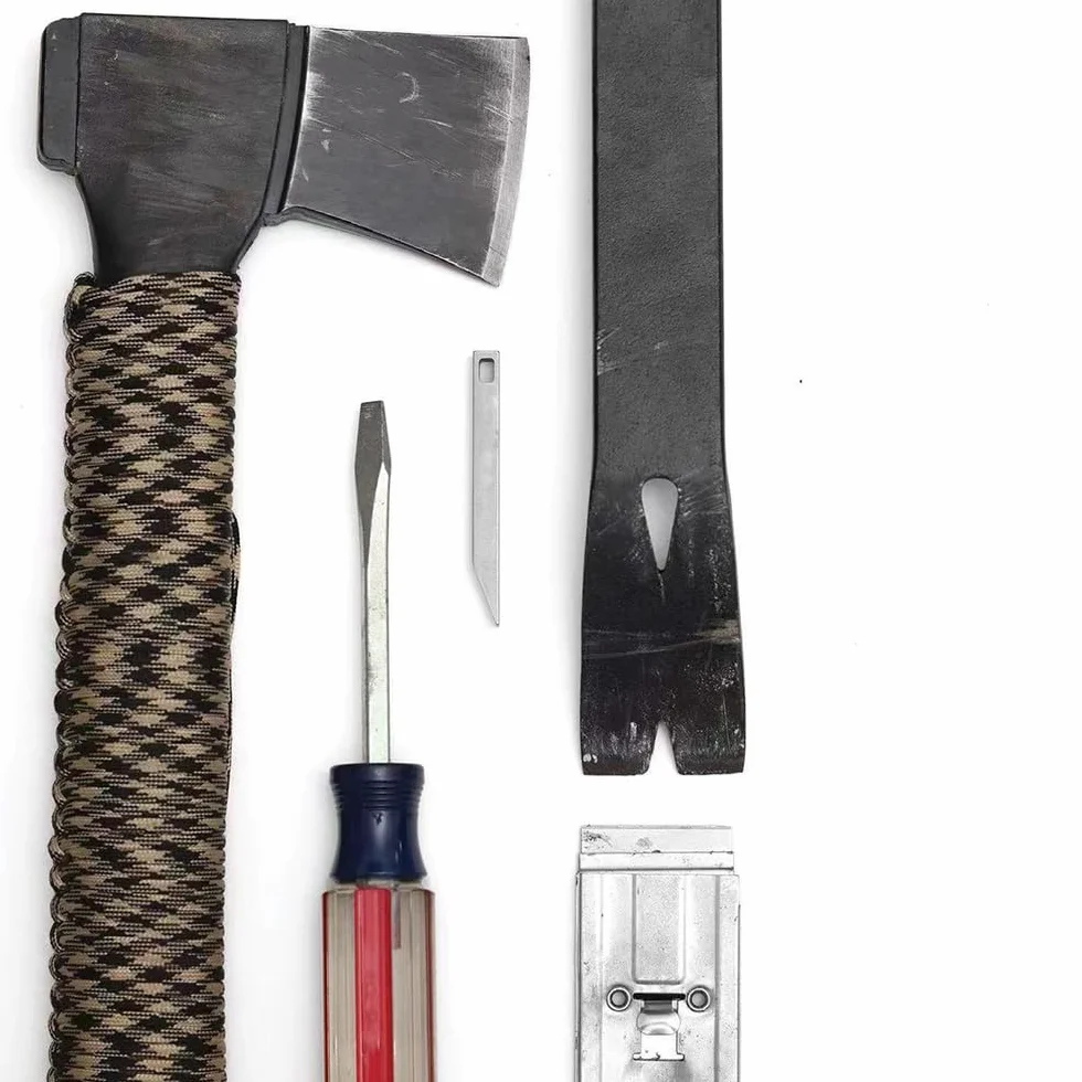 Barra Leva EDC Mini EDC Pocket Pry Bar Mighty Mini Bar Piede di Porco in Acciaio Inox Portatile Strumento Portachiavi Prybar per Campeggio Attività All'aperto
