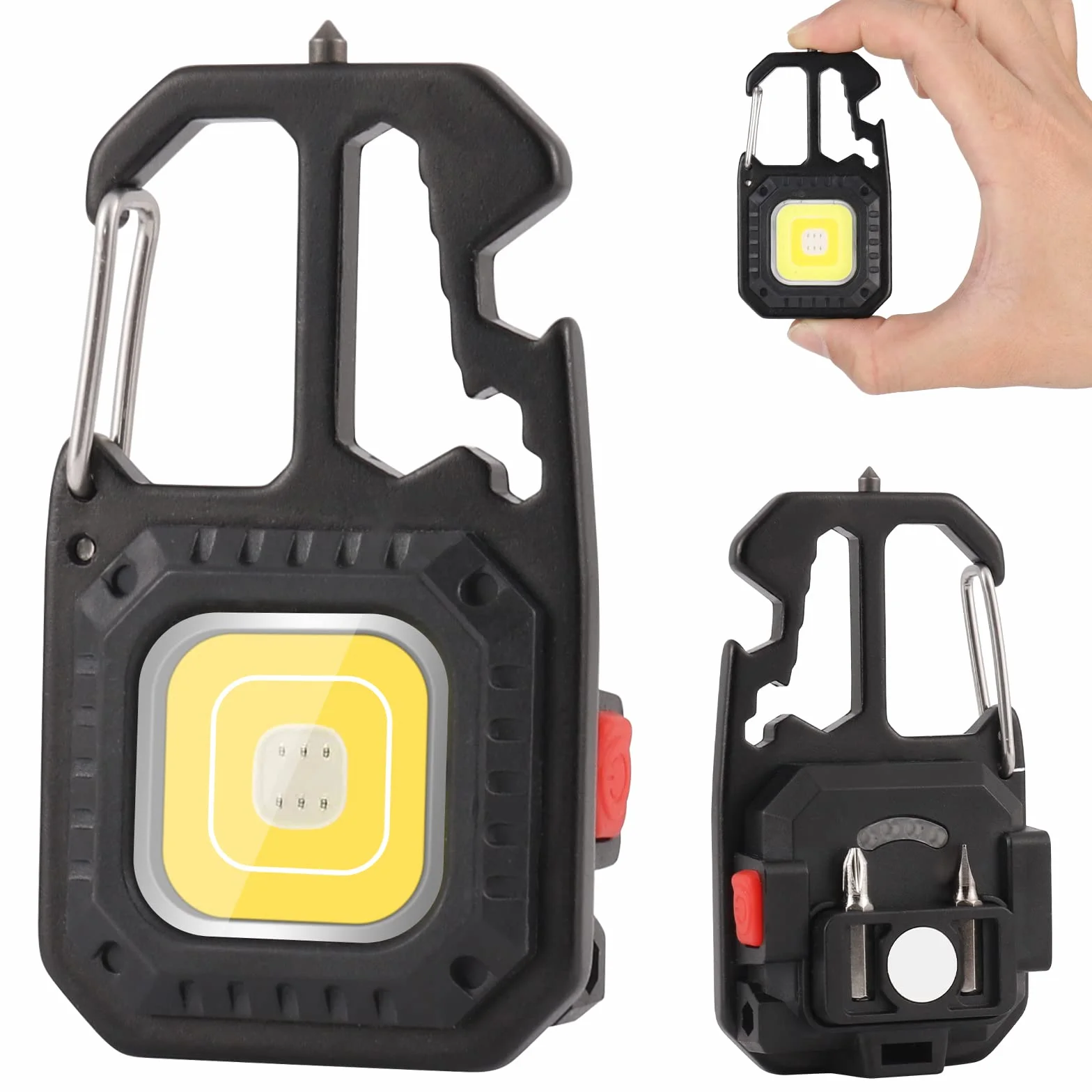 ZWOOS 2 pz Mini Torcia a LED Lampada da Lavoro Portatile 800 Lumen, 7 Modalità, Ricaricabile e Impermeabile Illuminazione di Emergenza Impermeabile per Uso Terreno