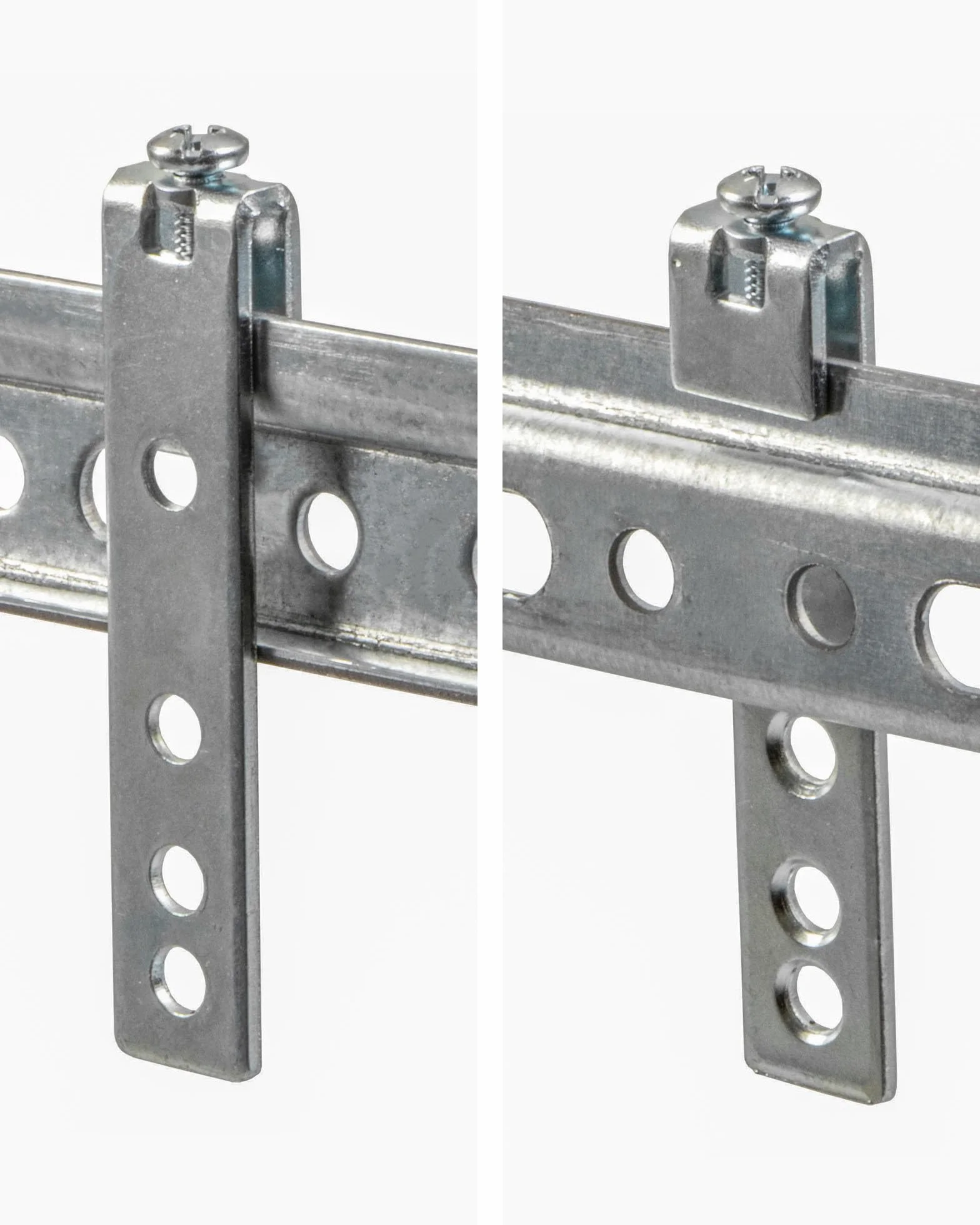 Gedotec appendiabiti appendiabiti armadio metallico cucina sospesa per pensile a parete | Acciaio zincato | Capacità di carico del supporto del mobile: 120 kg | 6 pezzi