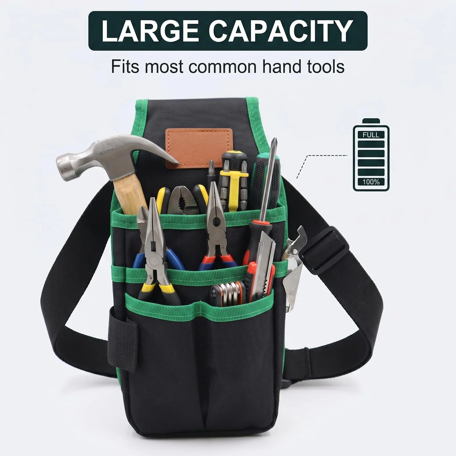 OMJMYY Marsupio Porta Attrezzi, Oxford Porta Attrezzi da Cintura, Borsa da Cintura per Attrezzi Cintura Porta Attrezzi con Cinture Regolabile per Elettricista Falegnami Giardinieri Tecnico Edilizia