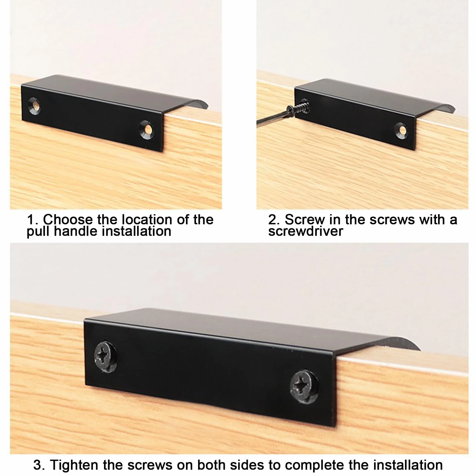 6 Pezzi Maniglie per Mobili 80 mm,per Mobili Moderni con 12 Viti Cassetti Maniglia per Mobili,Armadio Nascoste Maniglie da Incasso Cucina per Casa,Cassetti,Armadi-Bianco