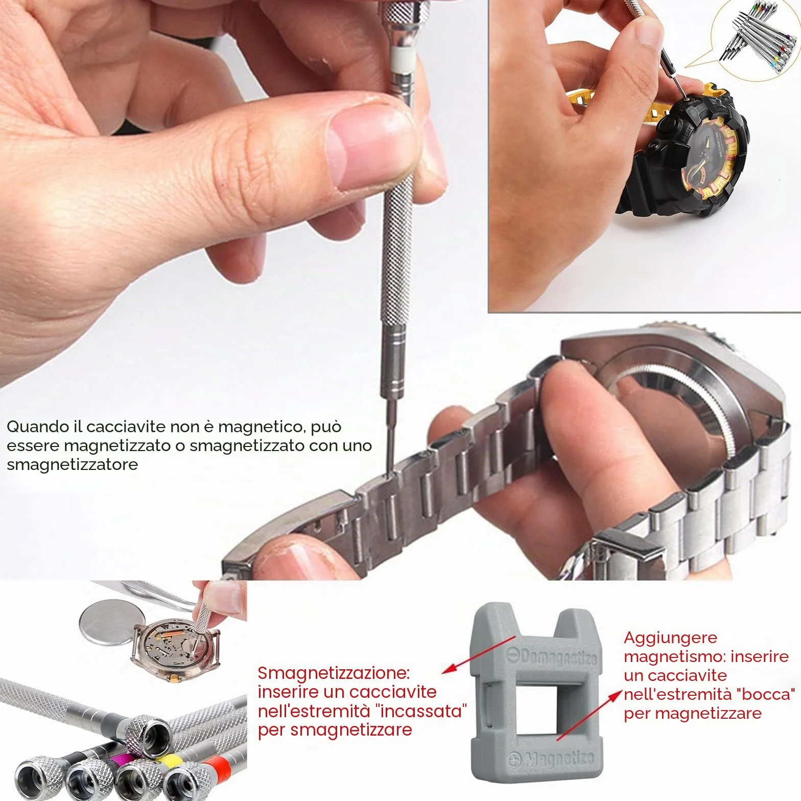 Set di cacciaviti per orologiaio, 10 unità, riparazione di orologi, cacciaviti di precisione