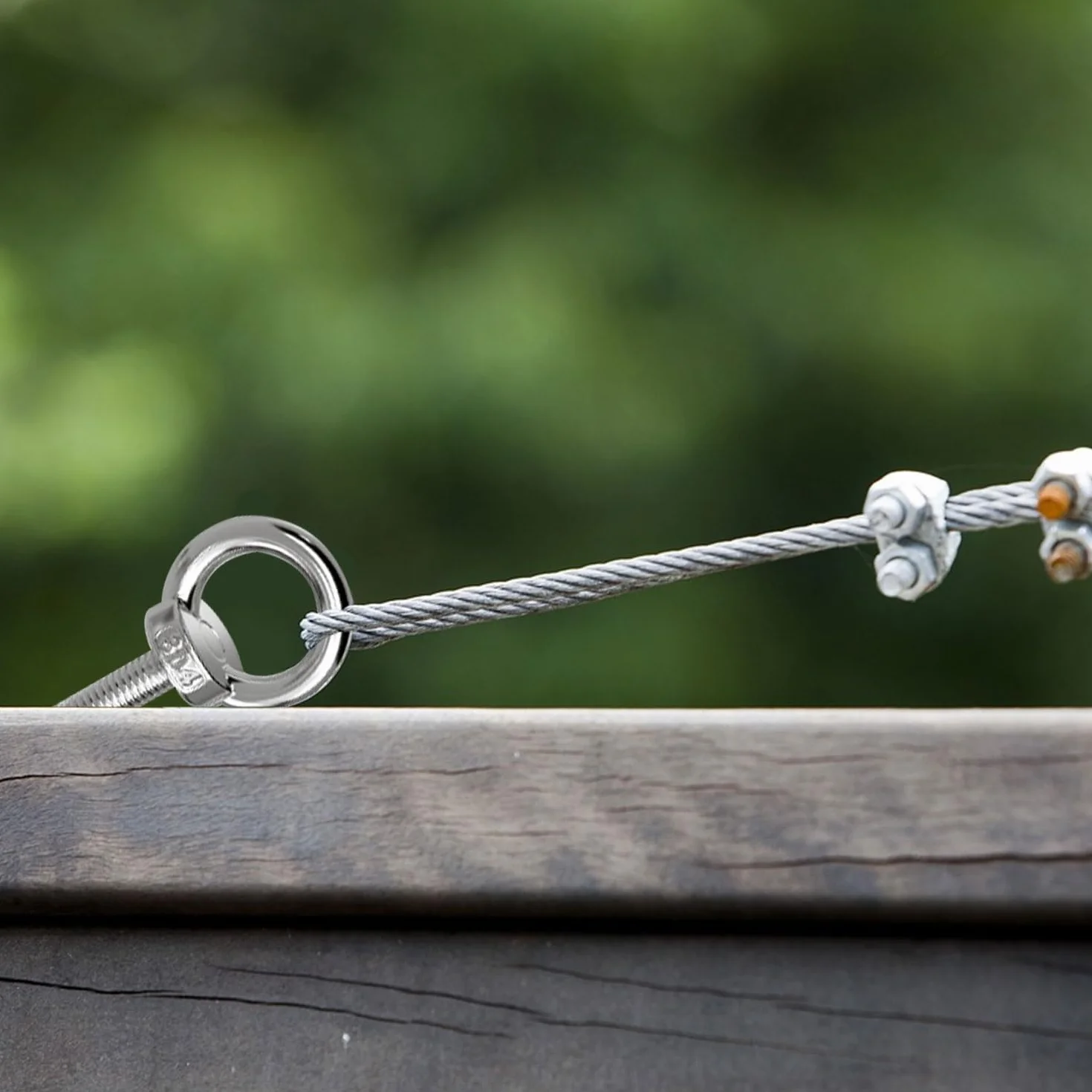 Bulloni Occhiello M8 × 140 mm Acciaio Inox Golfari con Rondelle e Dadi Esagonali 5 Pezzi Argento