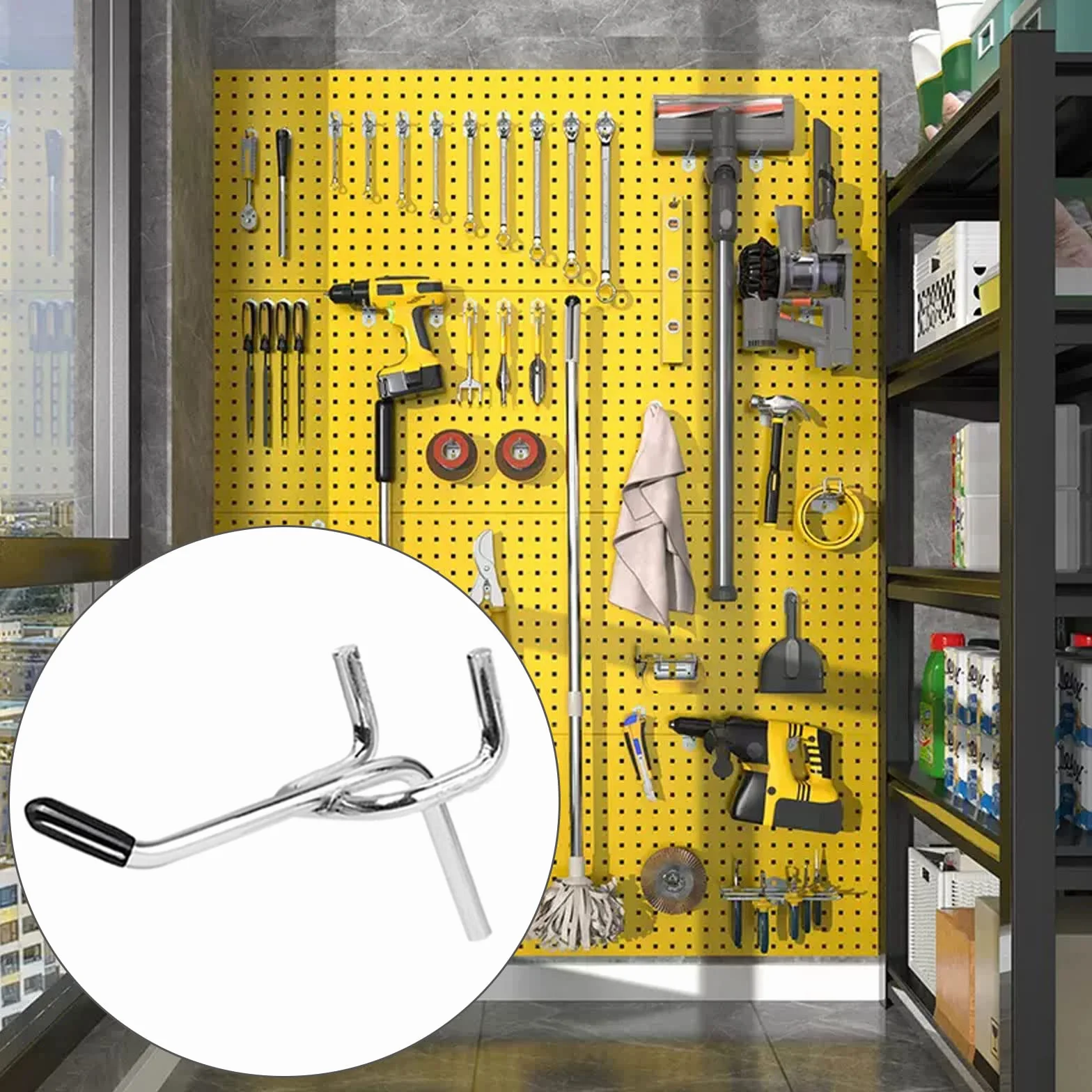 TiciKim 25 Ganci per Pannelli Forati, Metallo Pegboard per Espositori a Muro e Scaffalature da Negozio, 5cm