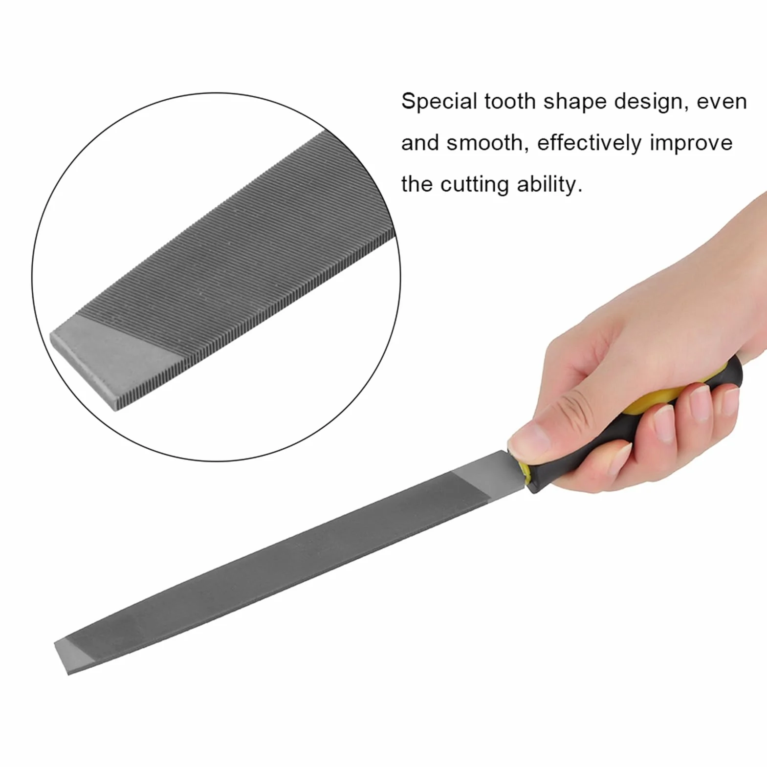 8 pollici di affilatura, lama liscia con impugnatura ergonomica anti -slittamento 31,5 cm/12.4in Strumento di affilatura portatile per ingegneria ingegneri