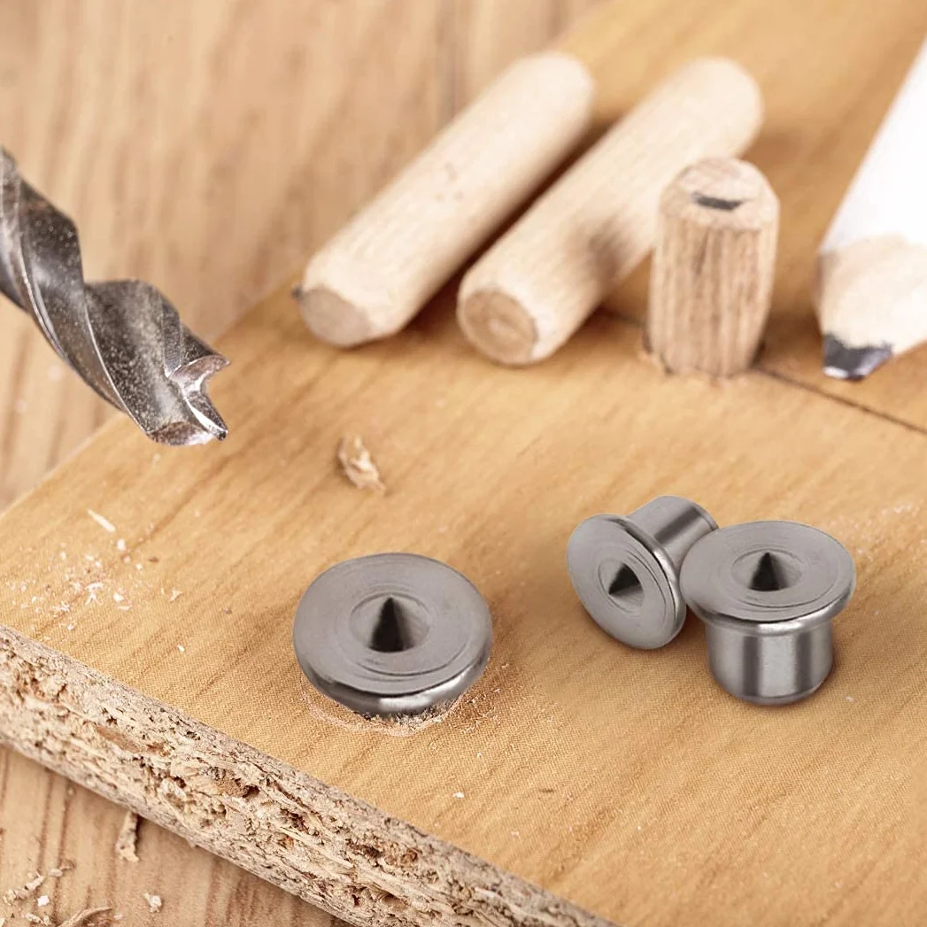 16 pezzi Perno centro di allineamento lavorazione del legno punte strumento di marcatura trapano Strumento di allineamento per la lavorazione del legno al centro,6mm 8mm 10mm 12mm