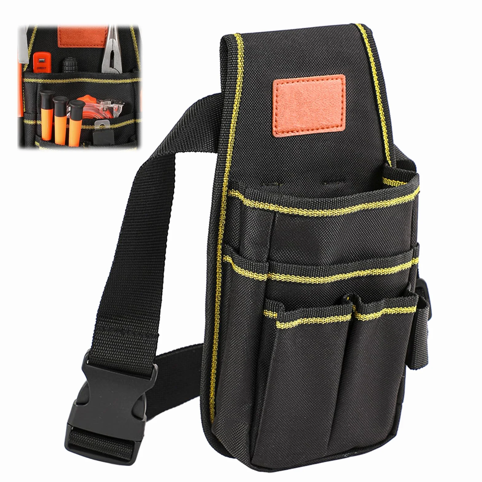 OMJMYY Marsupio Porta Attrezzi, Borsa da Cintura per Attrezzi Cintura Porta Attrezzi Multi Tasche in Tela Oxford Custodia per Elettricista Falegnami Giardinieri Manutenzione