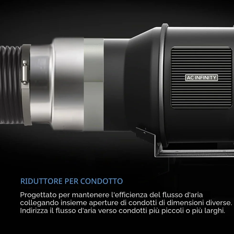 Riduzione canna fumaria 120 mm a 100 mm Tubo Stufa Riduttore Acciaio Inox Soffiato Scarico con 2 fascette