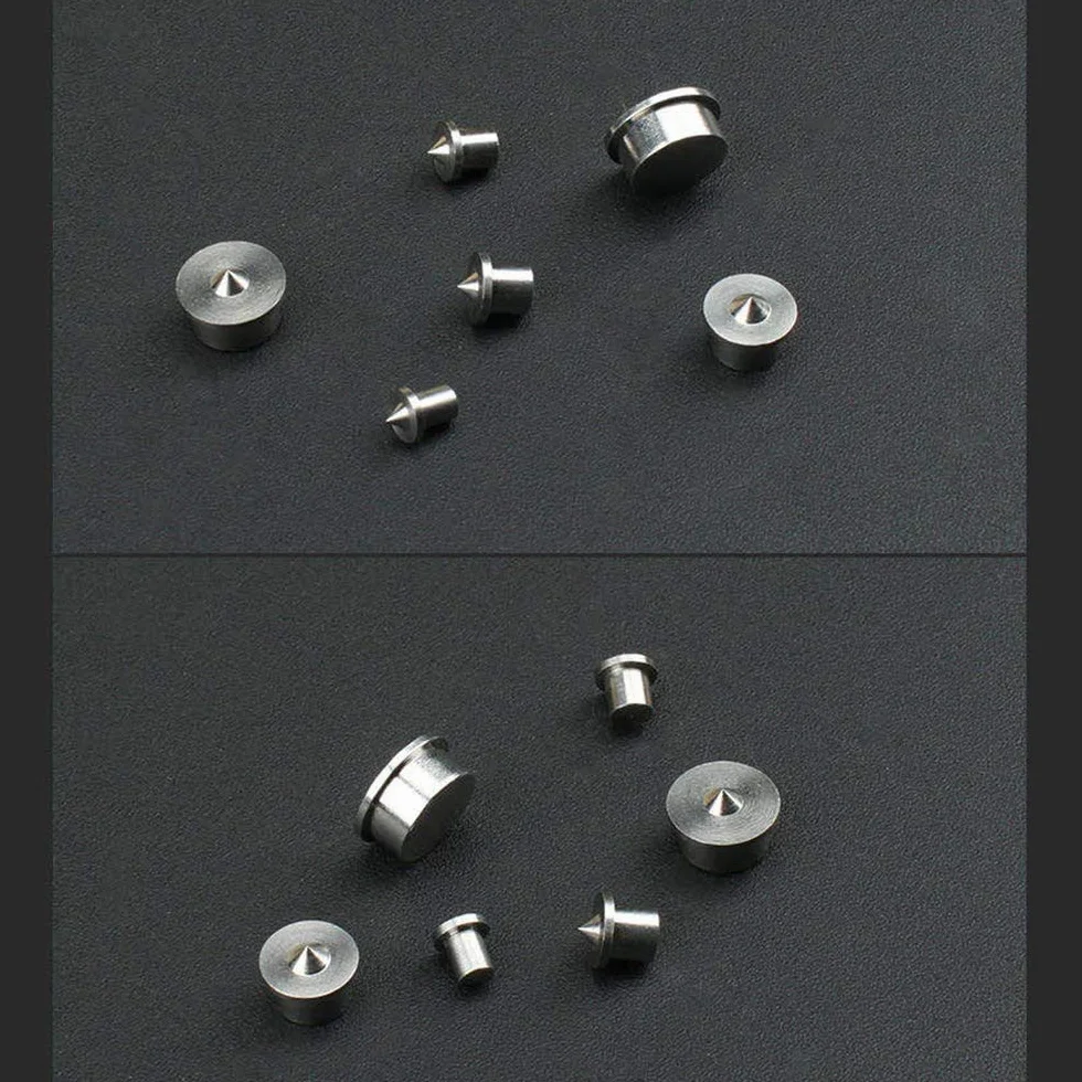 6Pcs Rotondo Legno Pin Locators 4-12mm Tassello Pin Centro Punto Set Lavorazione Del Legno Artigianato Morsetto Acciaio Strumenti