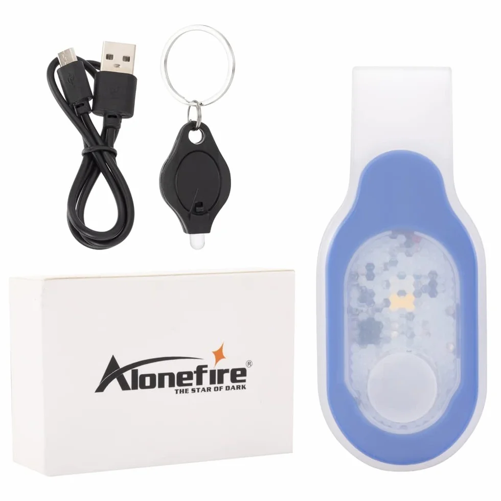 Alonefire PL500 Luce Notturna per Infermieri Torcia Clip Ricaricabile USB Magnetica 3 Modalità per Infermiere del Turno di Notte, Camicia con Luce Portachiavi, Batteria Incorporata (Blu, Luce Bianca)
